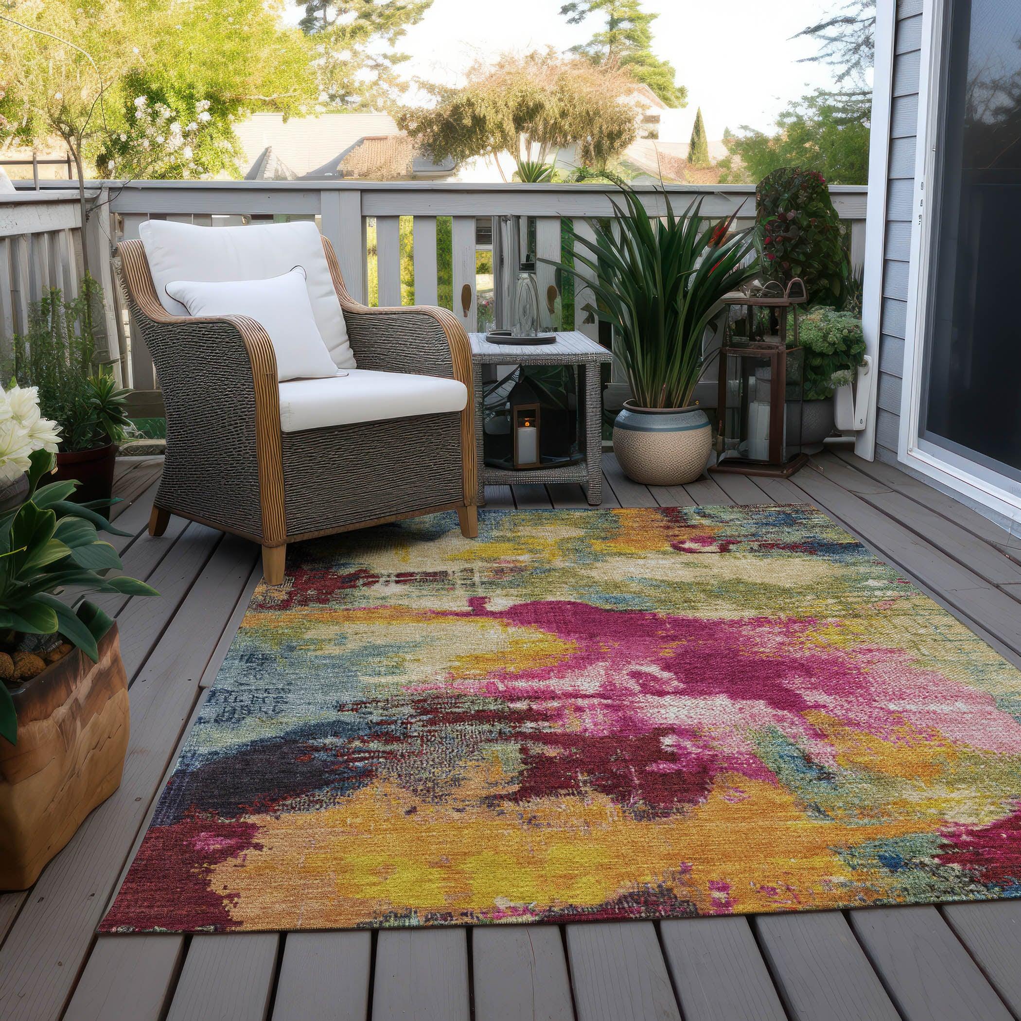 Addison Rugs Iriara Red Washable Indoor-Outdoor Rug