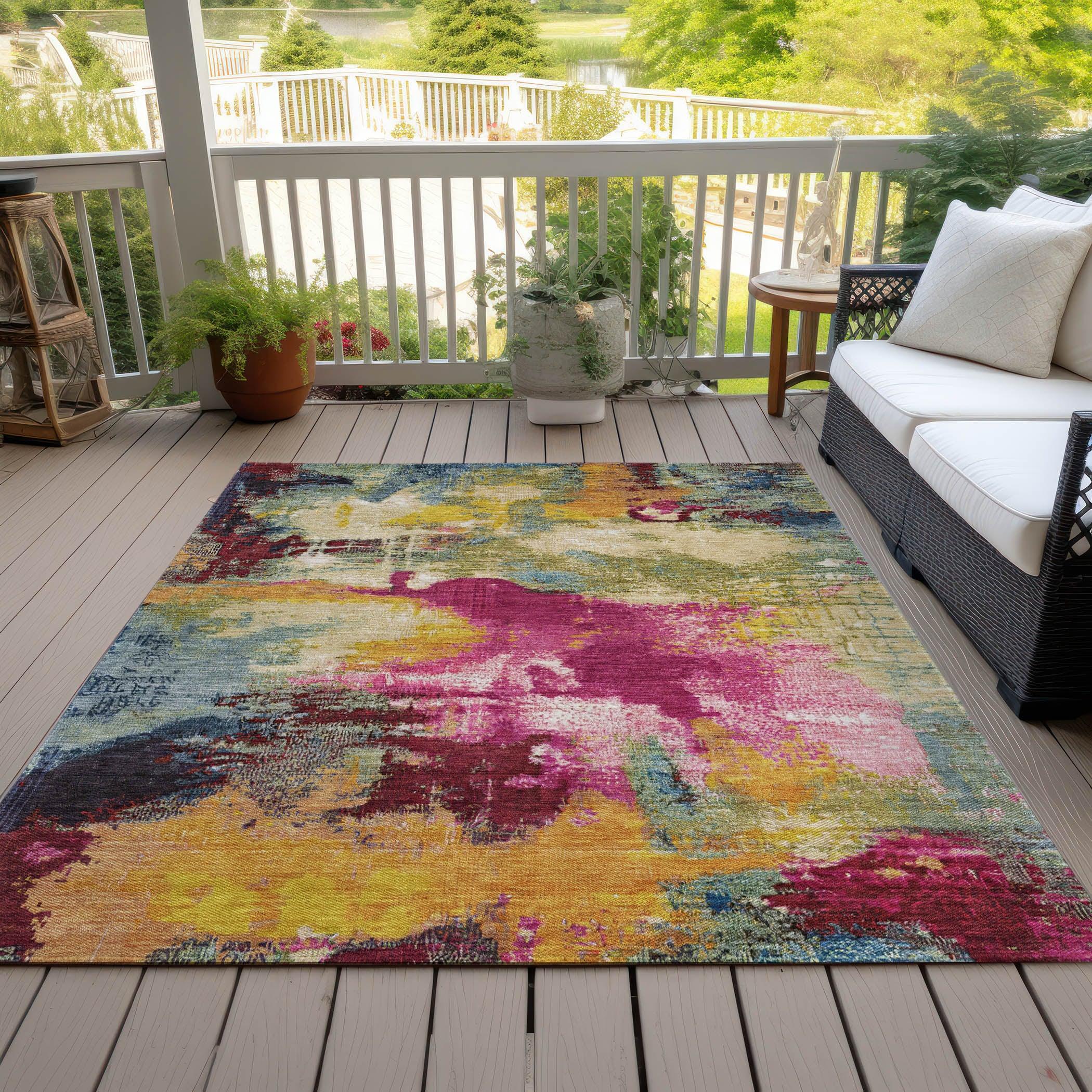 Addison Rugs Iriara Red Washable Indoor-Outdoor Rug
