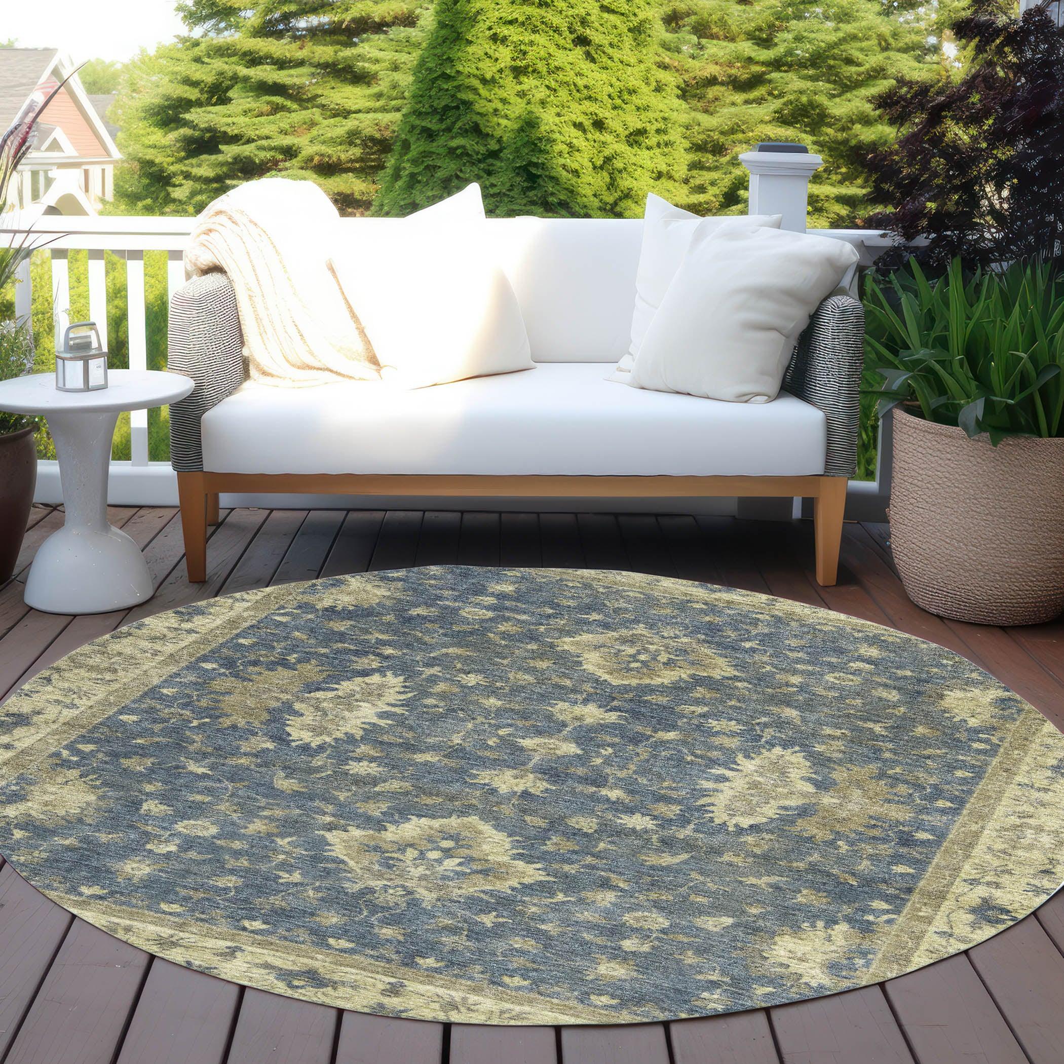 Addison Rugs Iriaris Blue Washable Indoor-Outdoor Rug