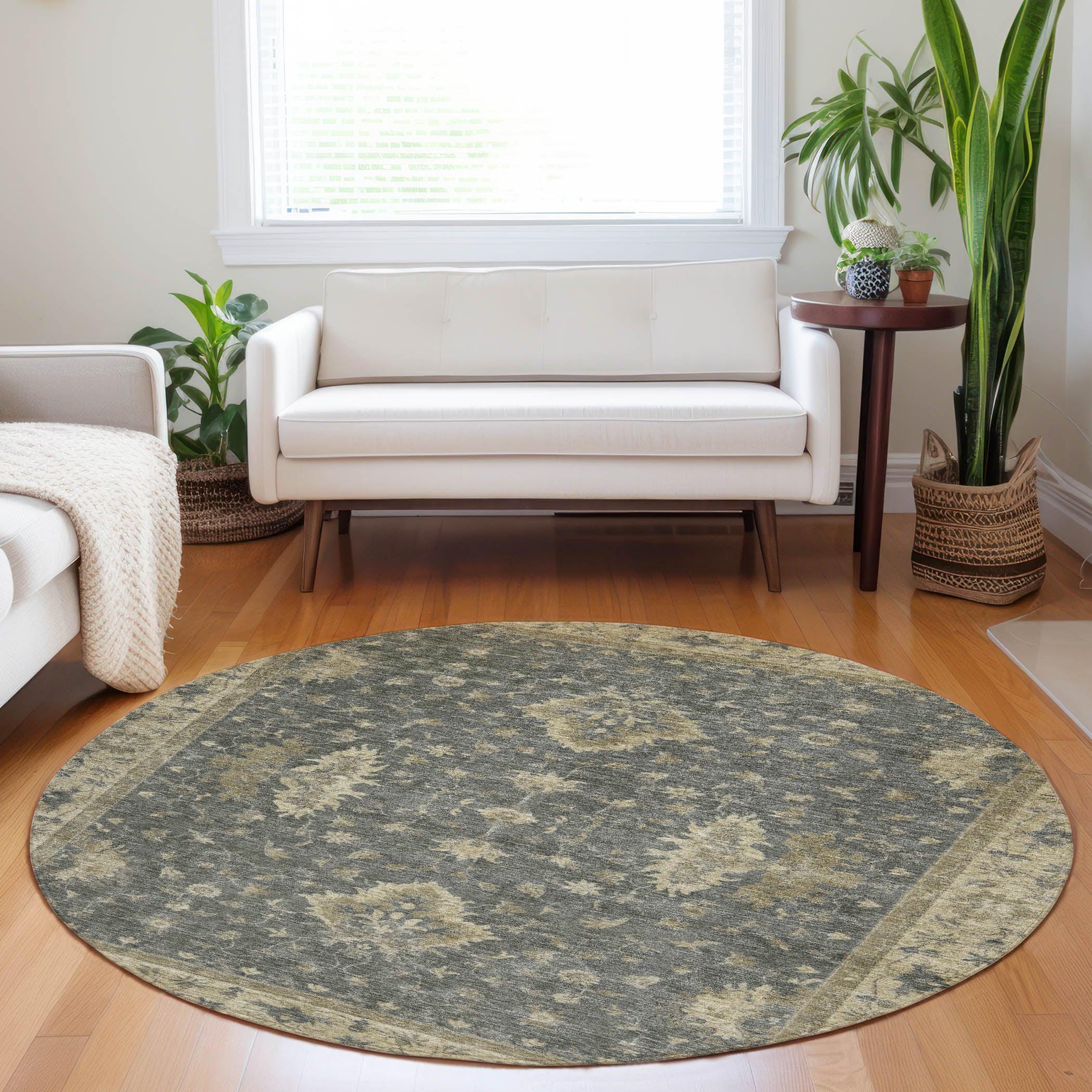 Addison Rugs Iriaris Gray Washable Indoor-Outdoor Rug