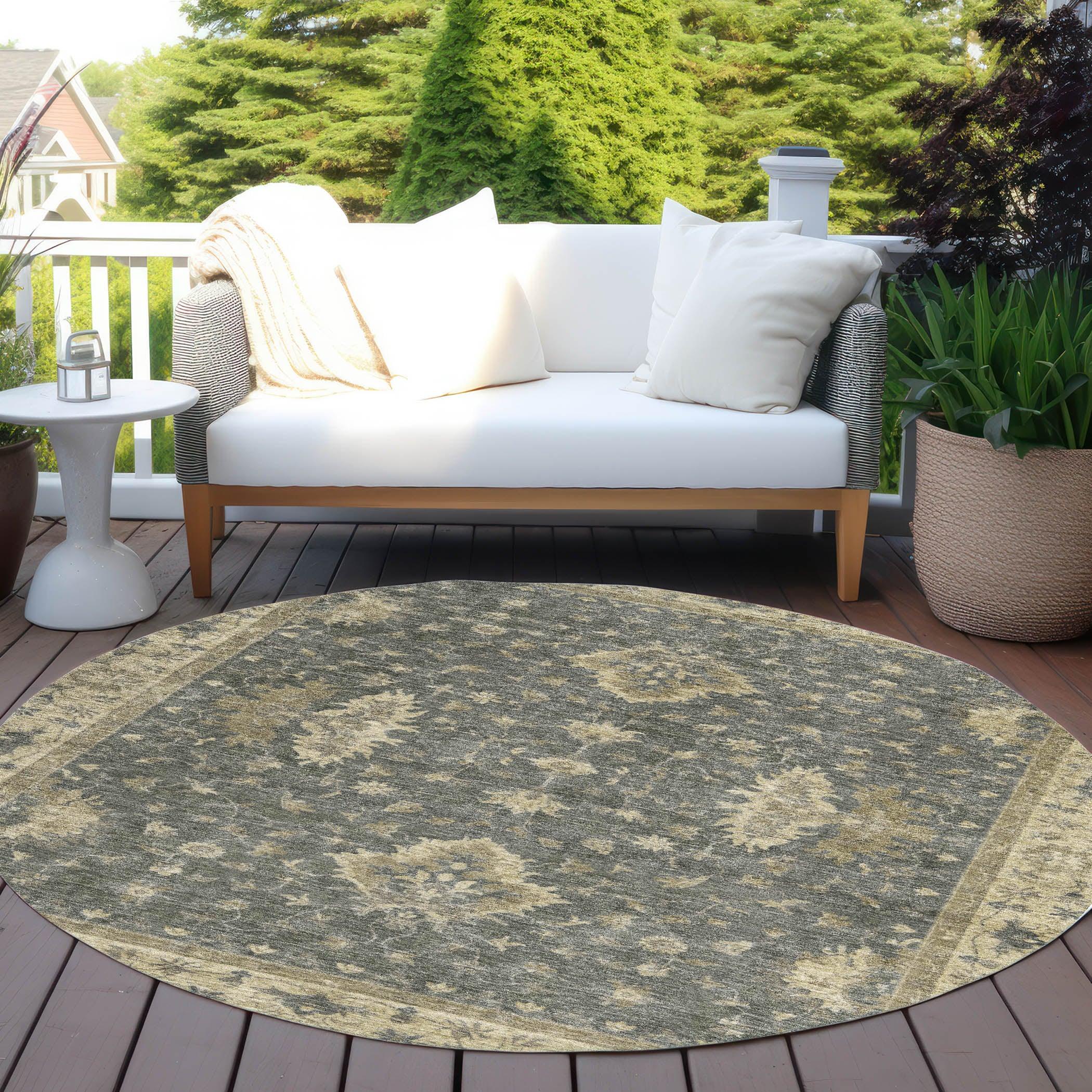 Addison Rugs Iriaris Gray Washable Indoor-Outdoor Rug