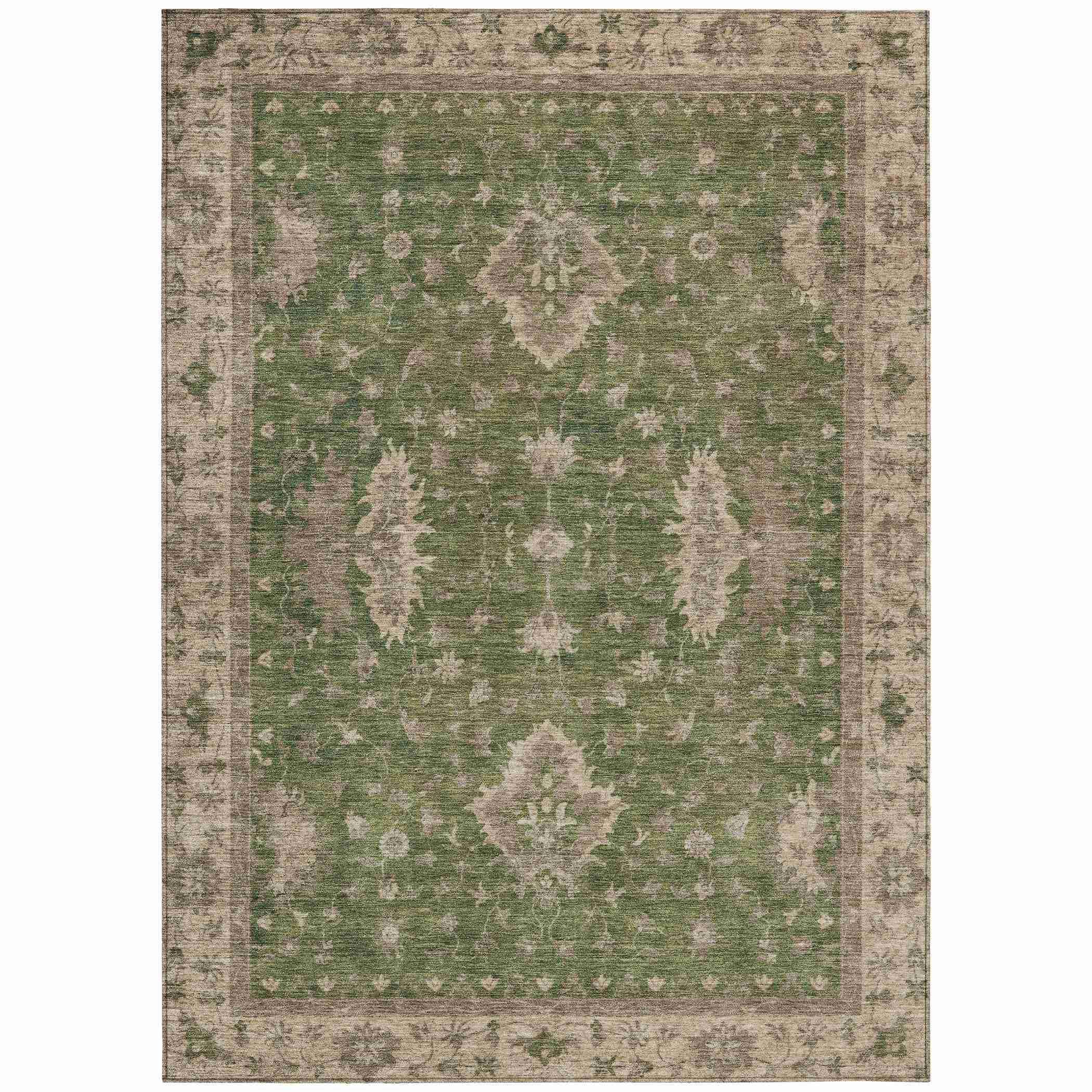 Addison Rugs Iriaris Green Washable Indoor-Outdoor Rug