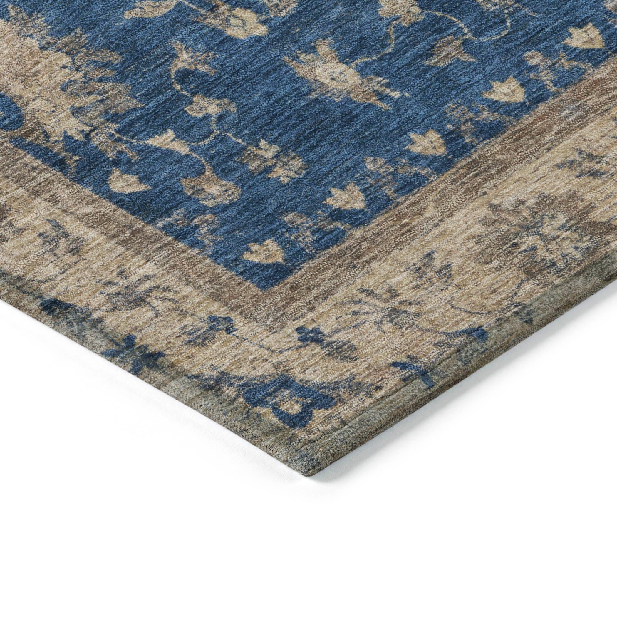 Addison Rugs Iriaris Navy Washable Indoor-Outdoor Rug