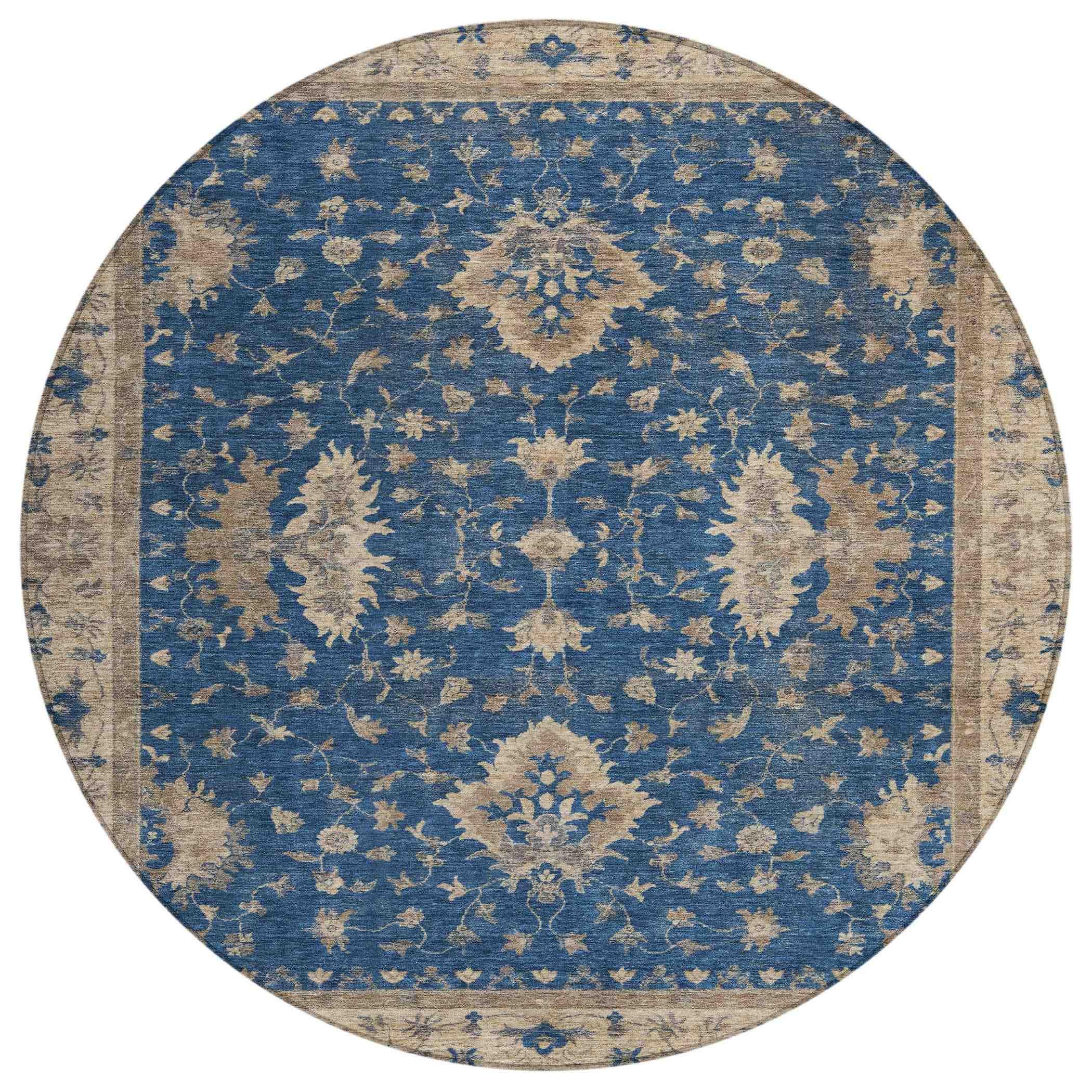 Addison Rugs Iriaris Navy Washable Indoor-Outdoor Rug