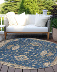 Addison Rugs Iriaris Navy Washable Indoor-Outdoor Rug
