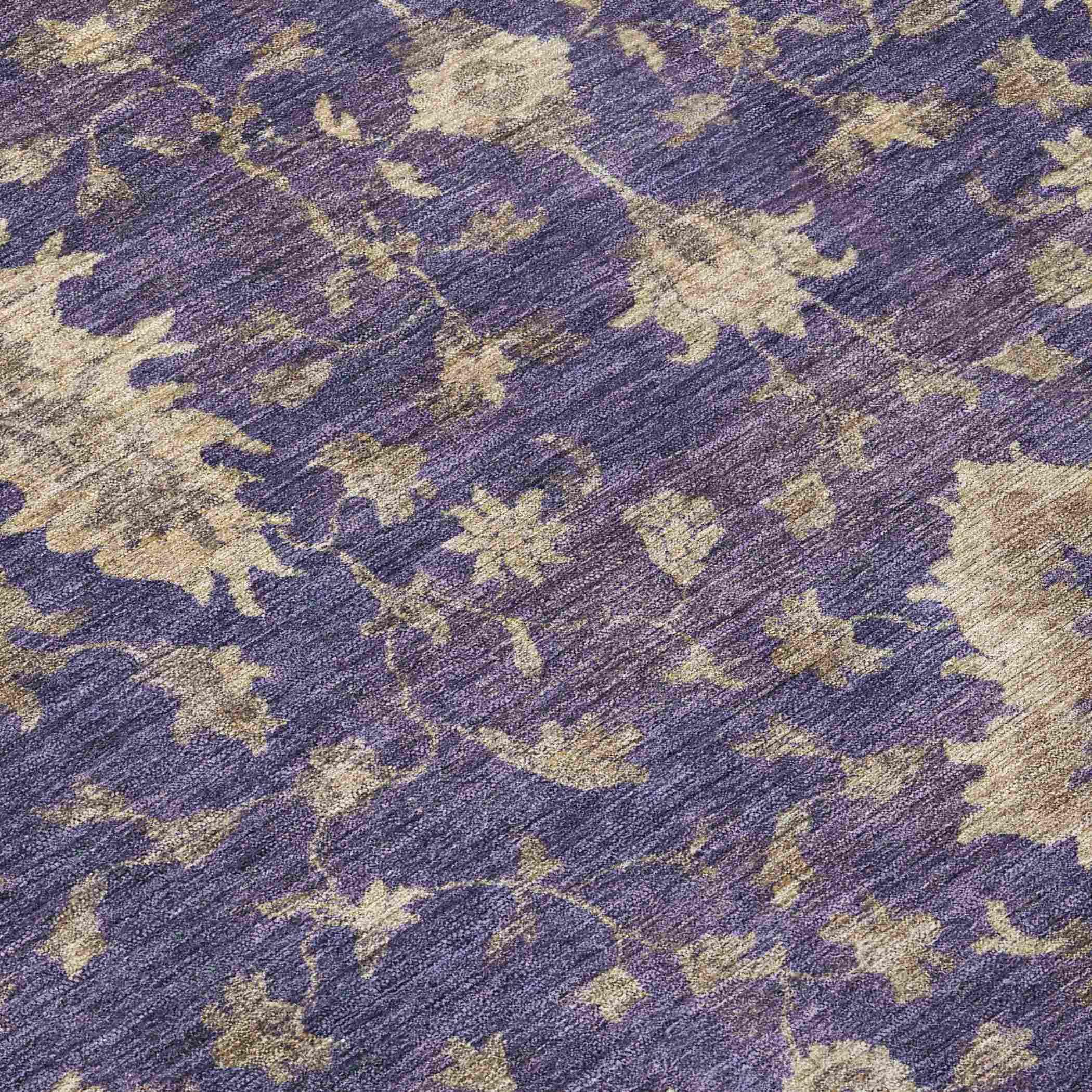 Addison Rugs Iriaris Purple Washable Indoor-Outdoor Rug