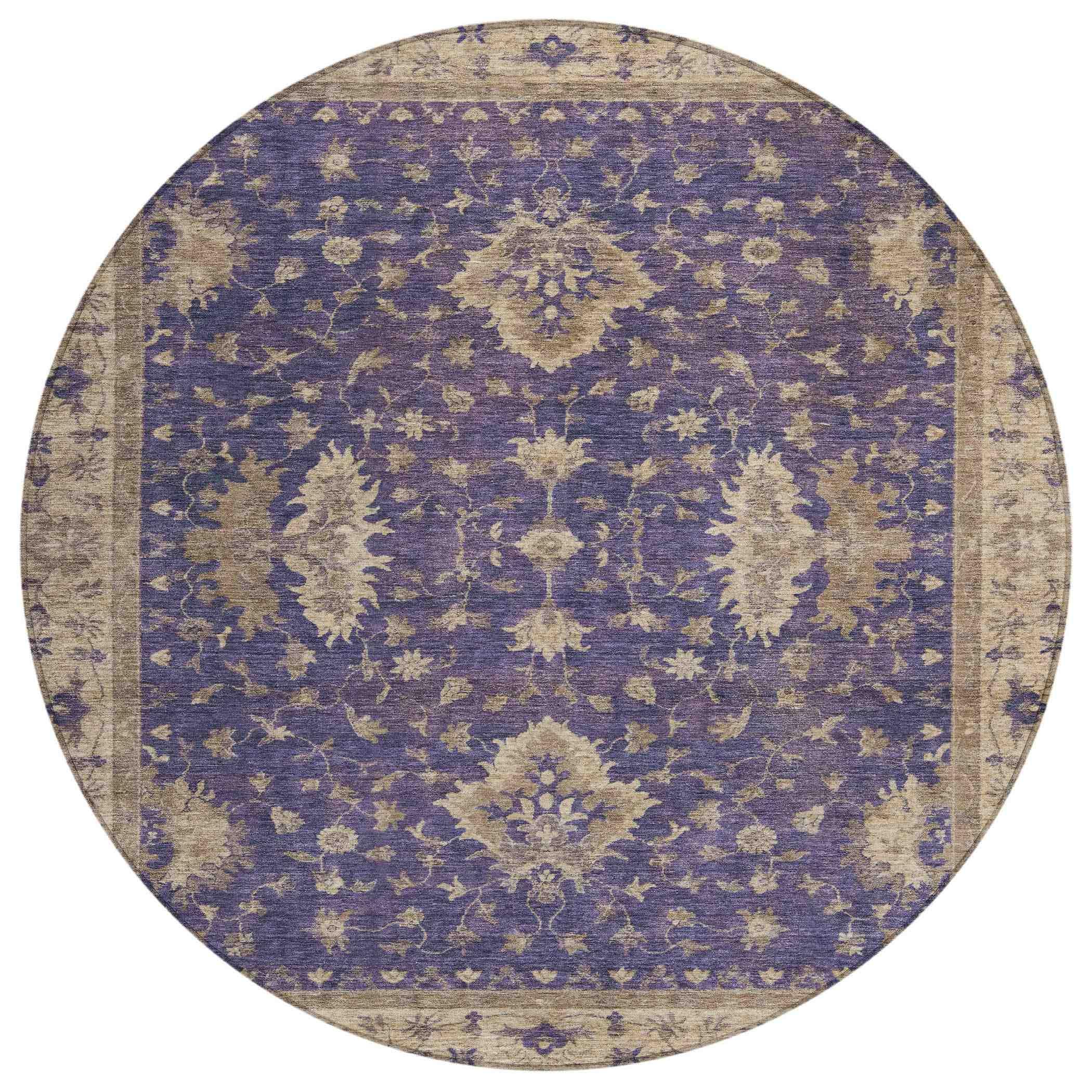 Addison Rugs Iriaris Purple Washable Indoor-Outdoor Rug