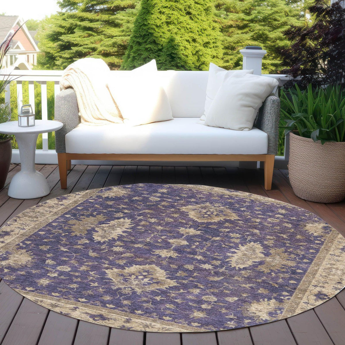 Addison Rugs Iriaris Purple Washable Indoor-Outdoor Rug