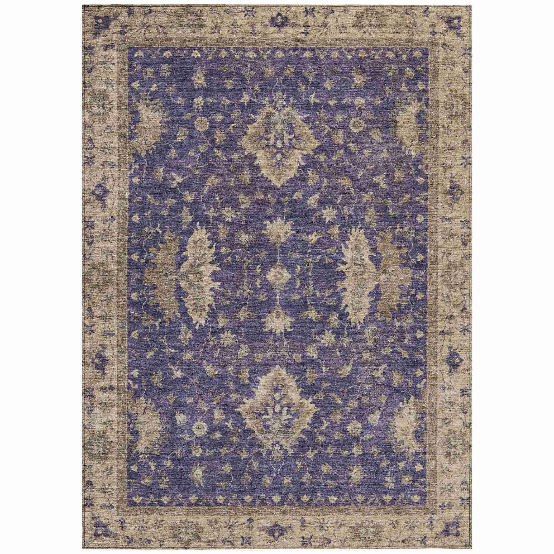 Addison Rugs Iriaris Purple Washable Indoor-Outdoor Rug