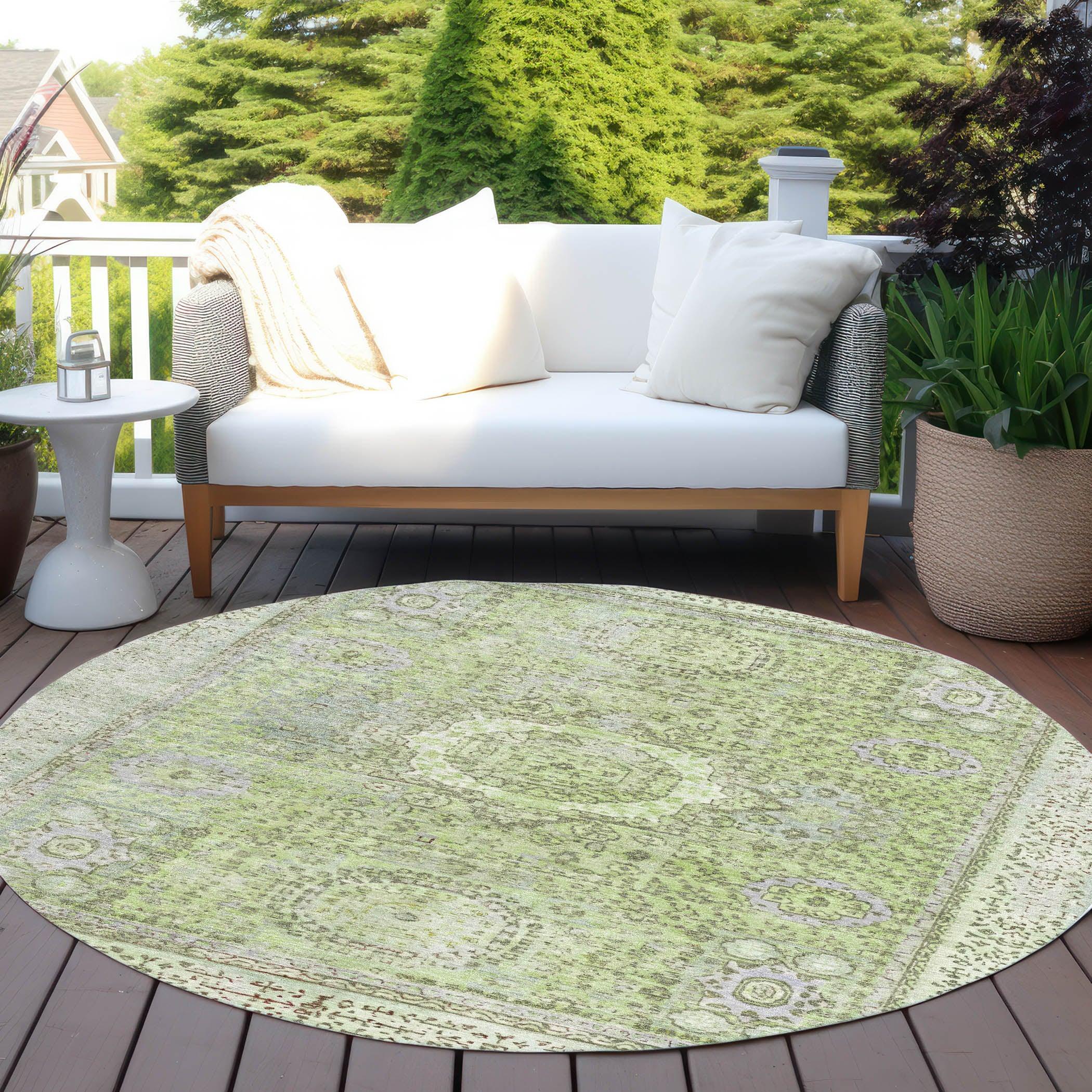 Addison Rugs Irias Aloe Washable Indoor-Outdoor Rug
