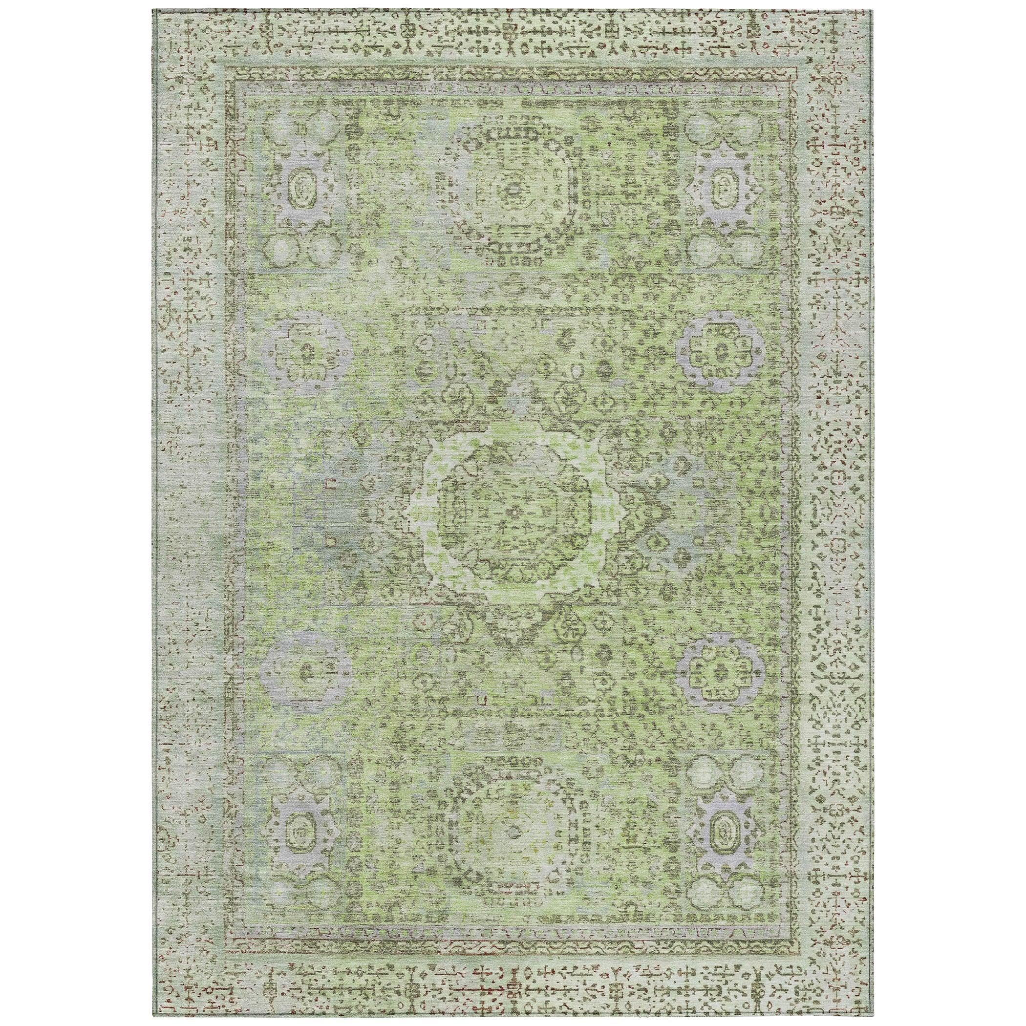 Addison Rugs Irias Aloe Washable Indoor-Outdoor Rug