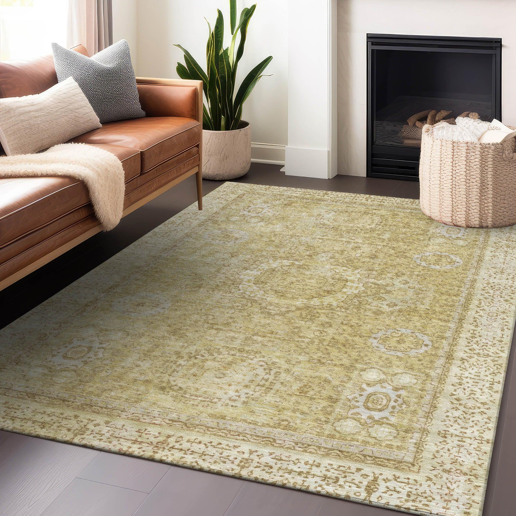Addison Rugs Irias Beige Washable Indoor-Outdoor Rug