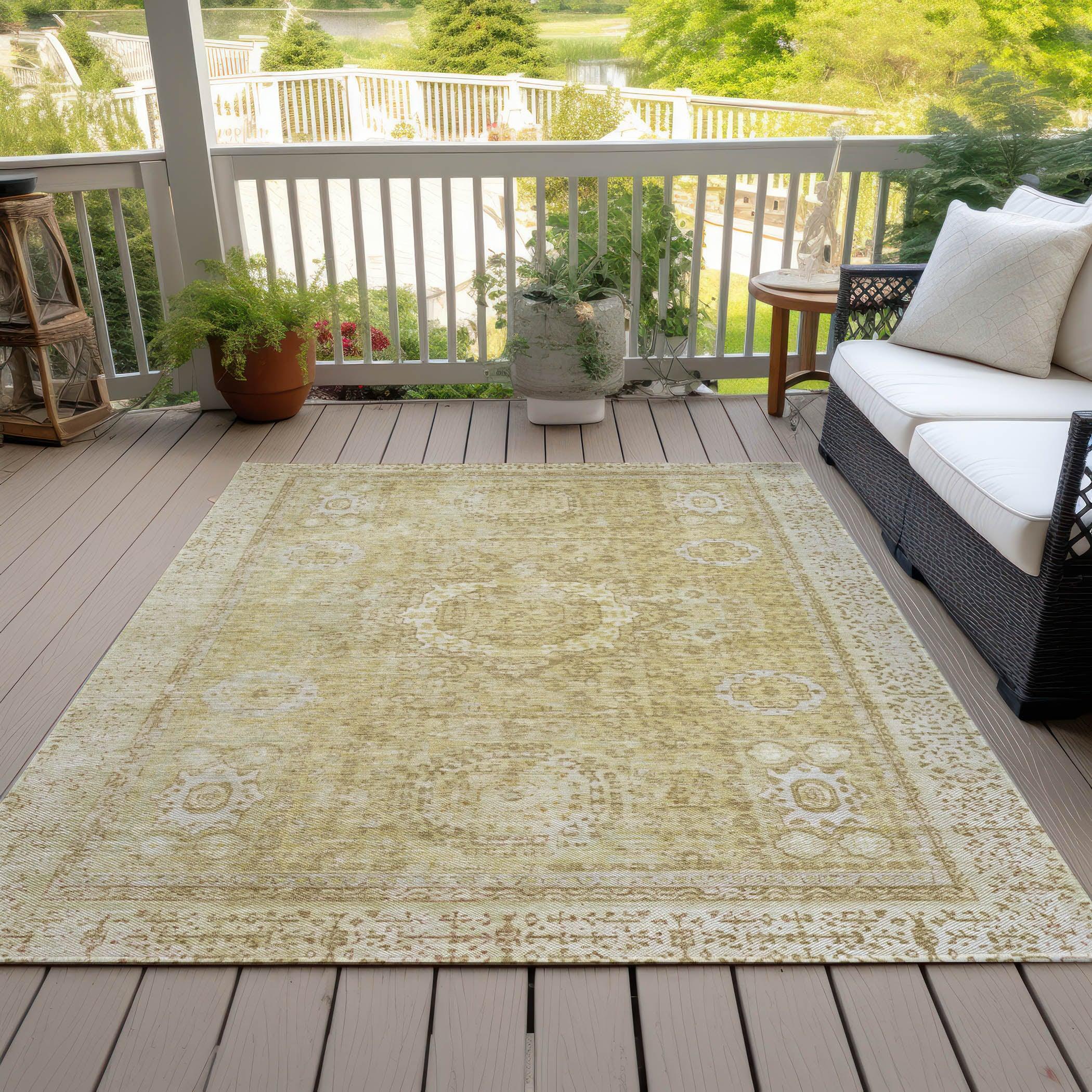 Addison Rugs Irias Beige Washable Indoor-Outdoor Rug