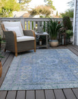 Addison Rugs Irias Blue Washable Indoor-Outdoor Rug
