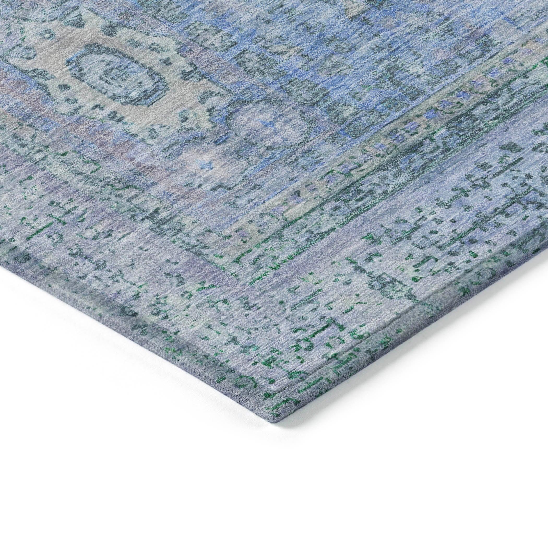 Addison Rugs Irias Blue Washable Indoor-Outdoor Rug