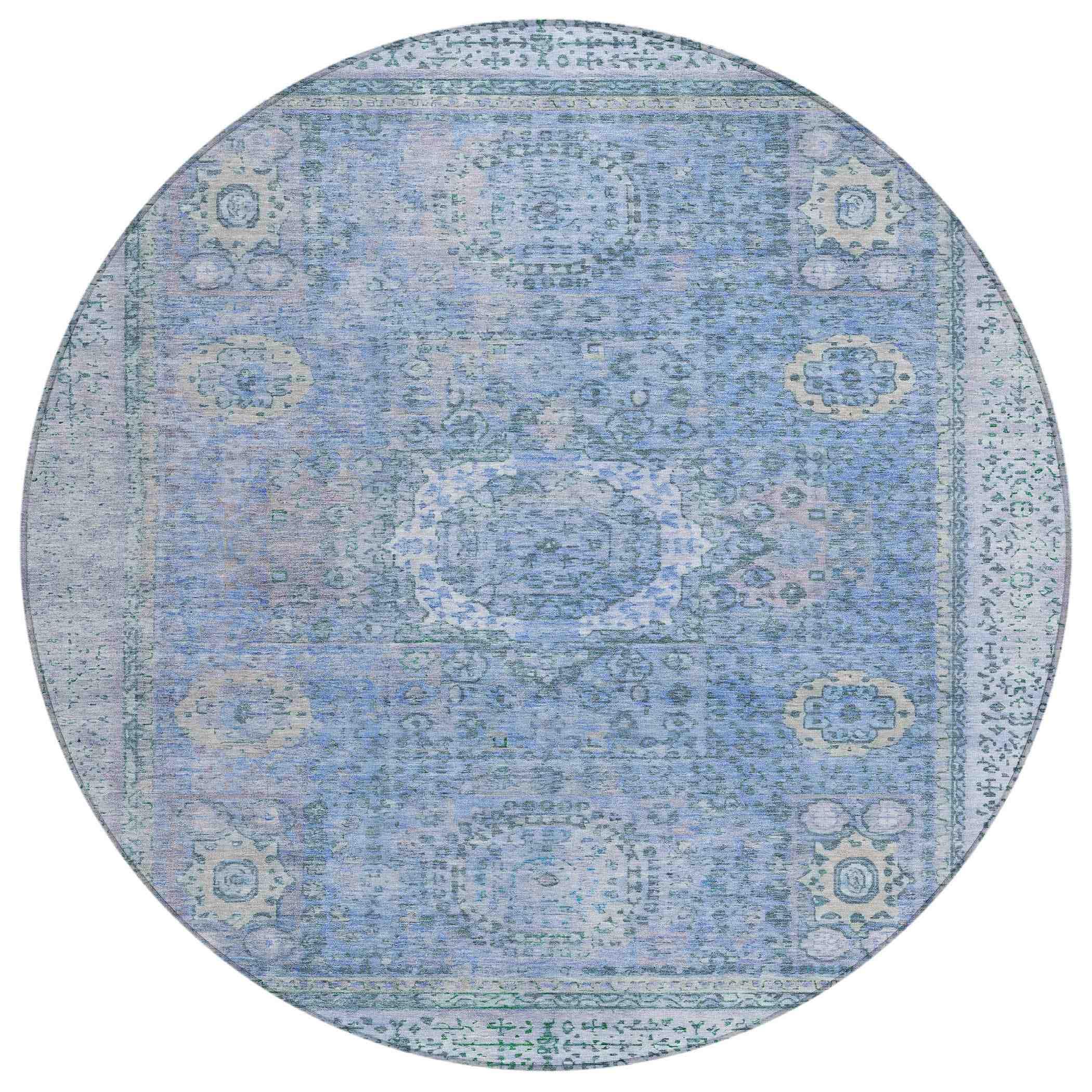 Addison Rugs Irias Blue Washable Indoor-Outdoor Rug