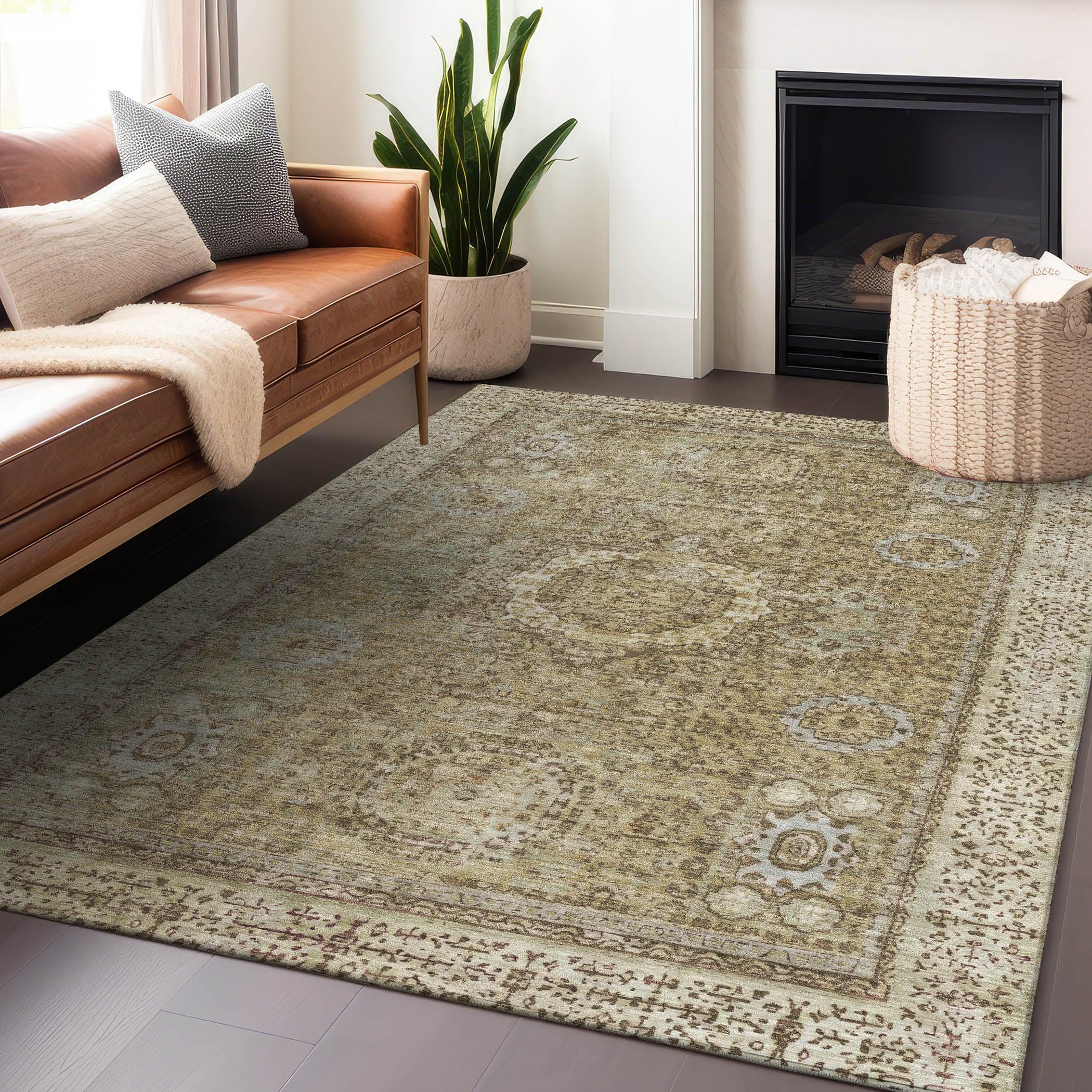Addison Rugs Irias Brown Washable Indoor-Outdoor Rug