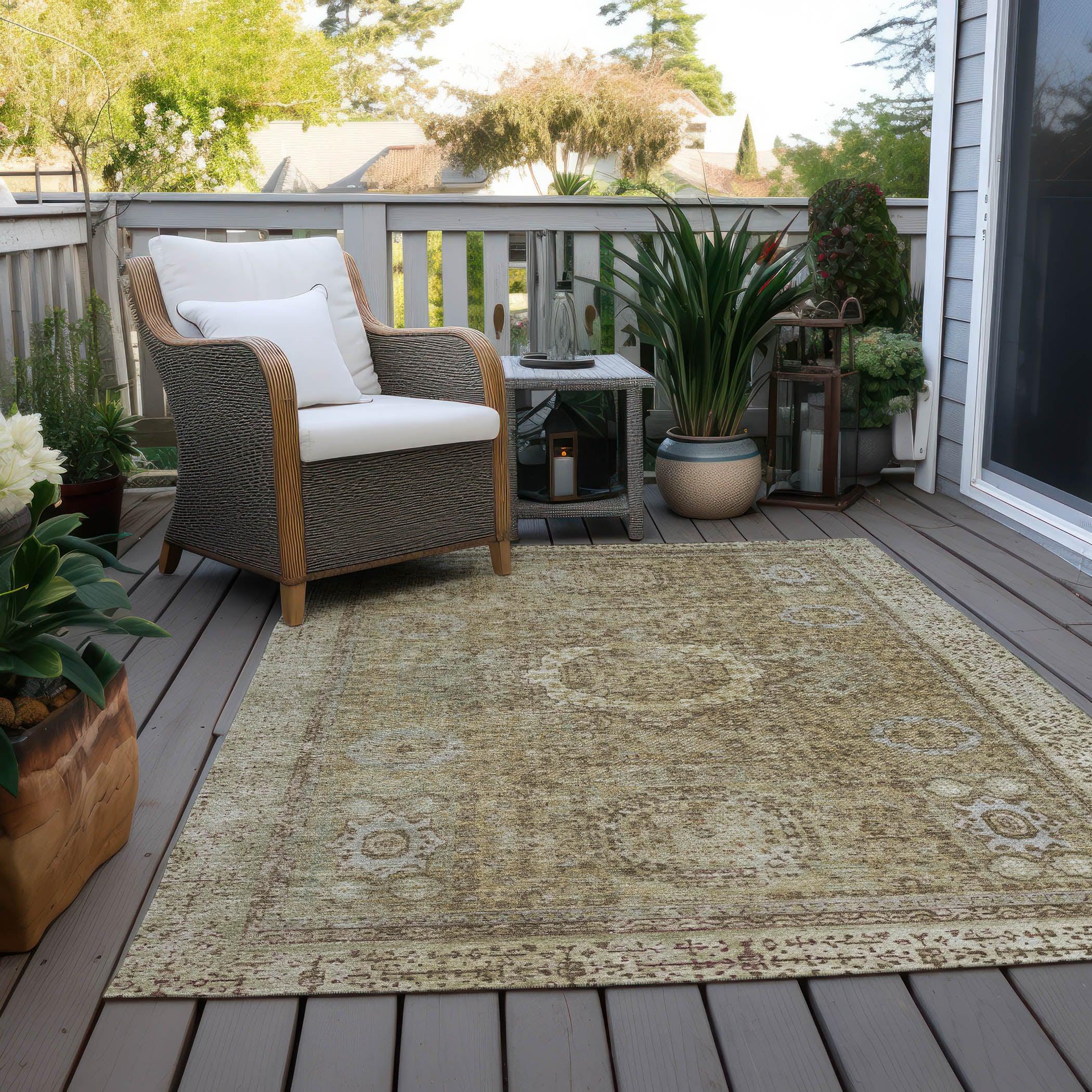Addison Rugs Irias Brown Washable Indoor-Outdoor Rug