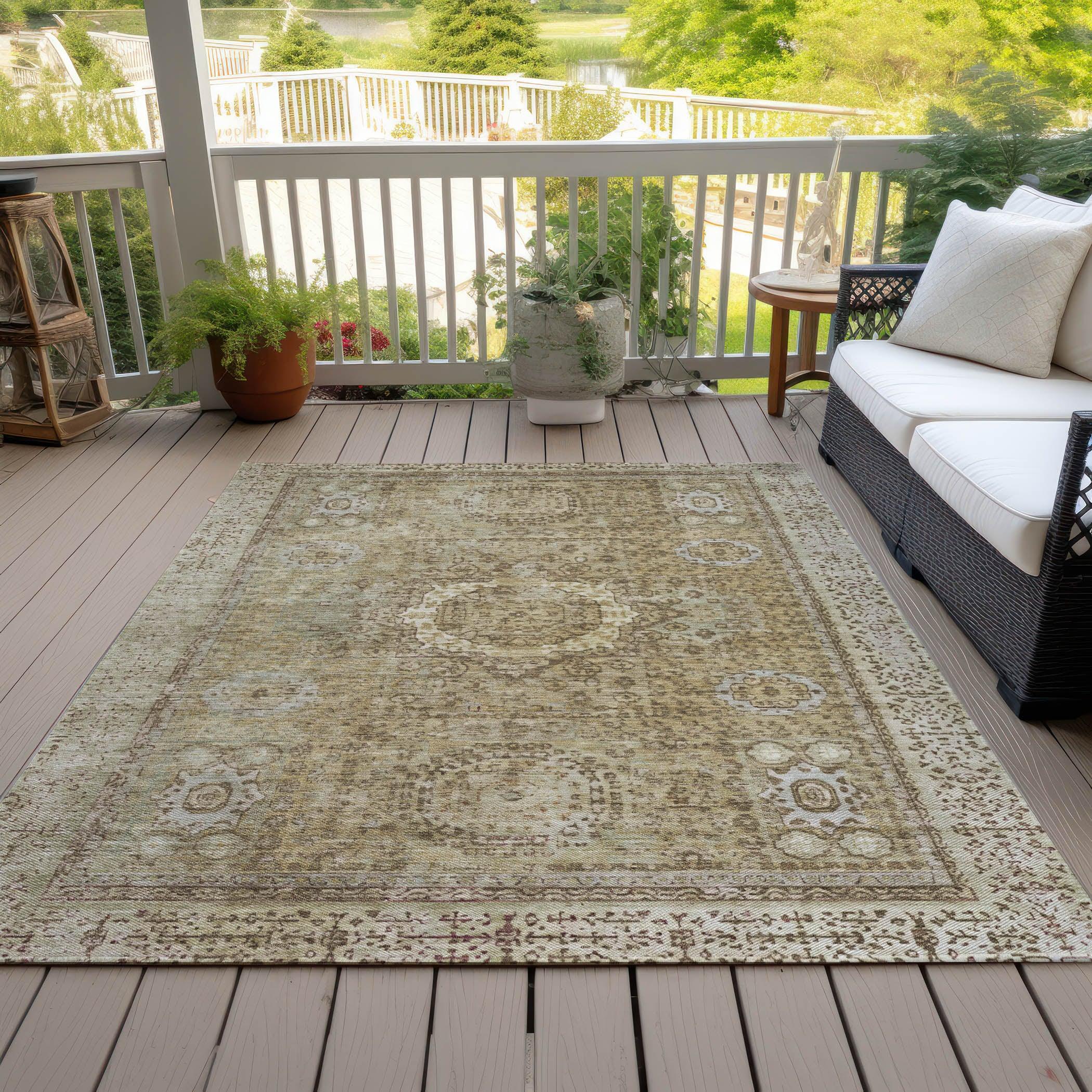 Addison Rugs Irias Brown Washable Indoor-Outdoor Rug
