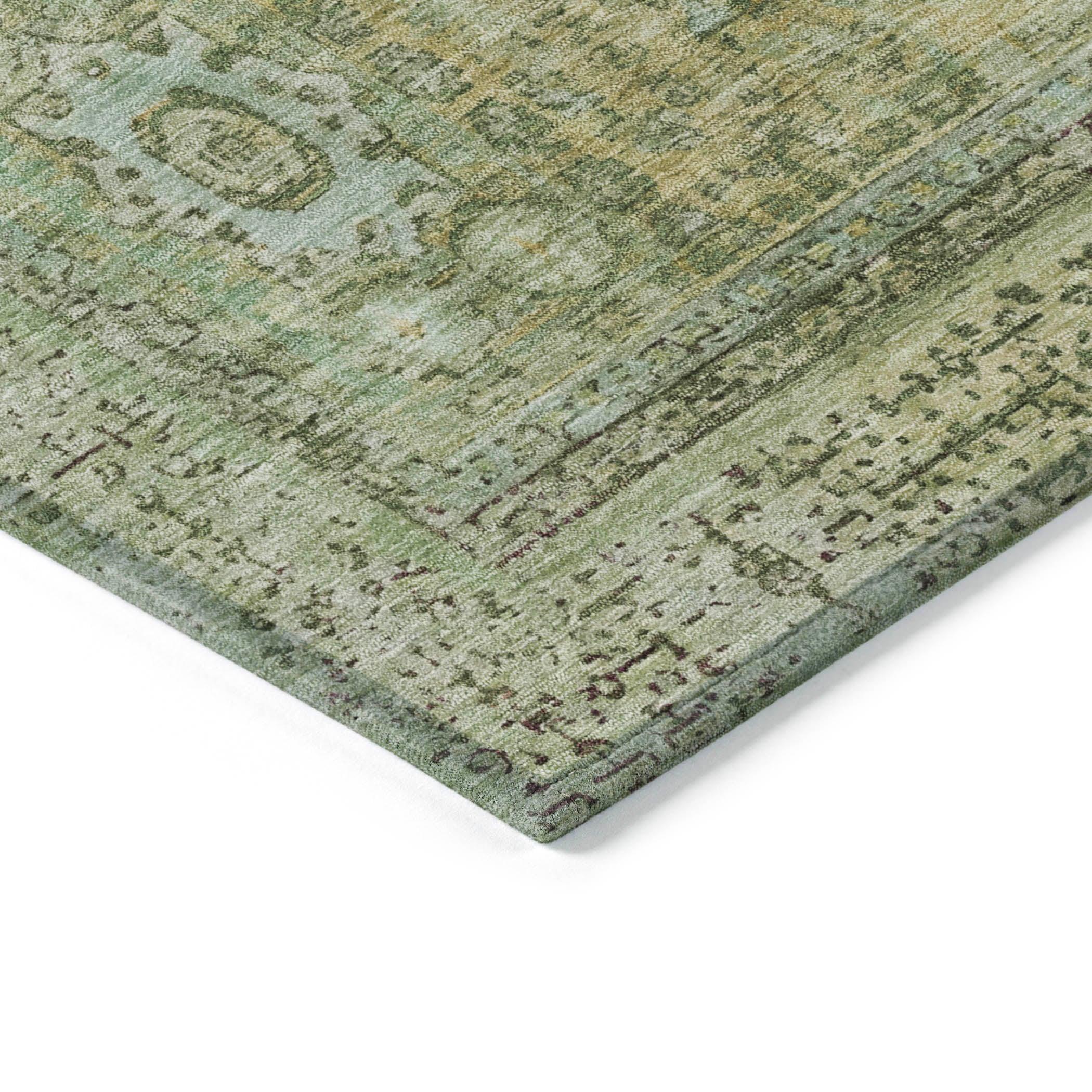 Addison Rugs Irias Green Washable Indoor-Outdoor Rug