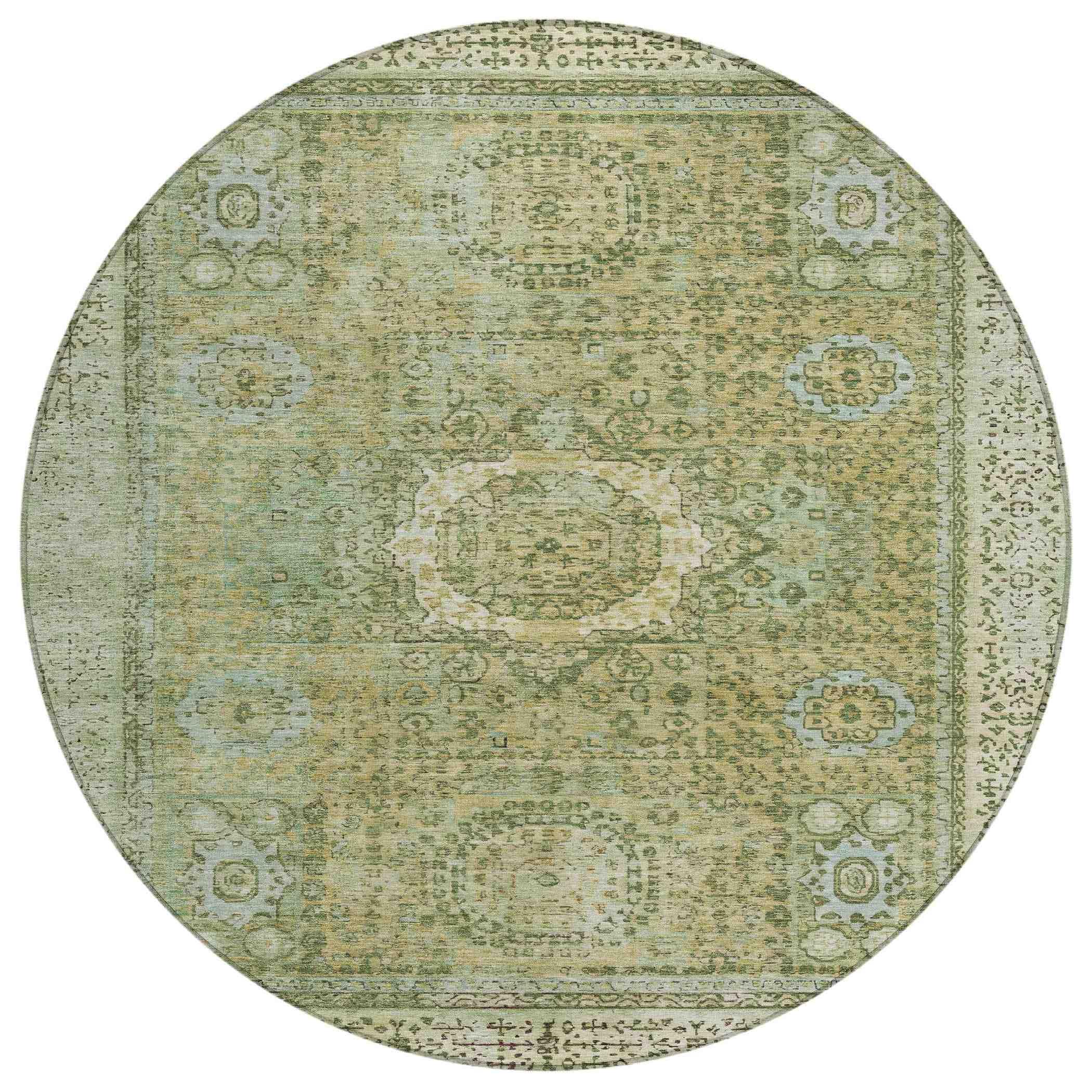 Addison Rugs Irias Green Washable Indoor-Outdoor Rug