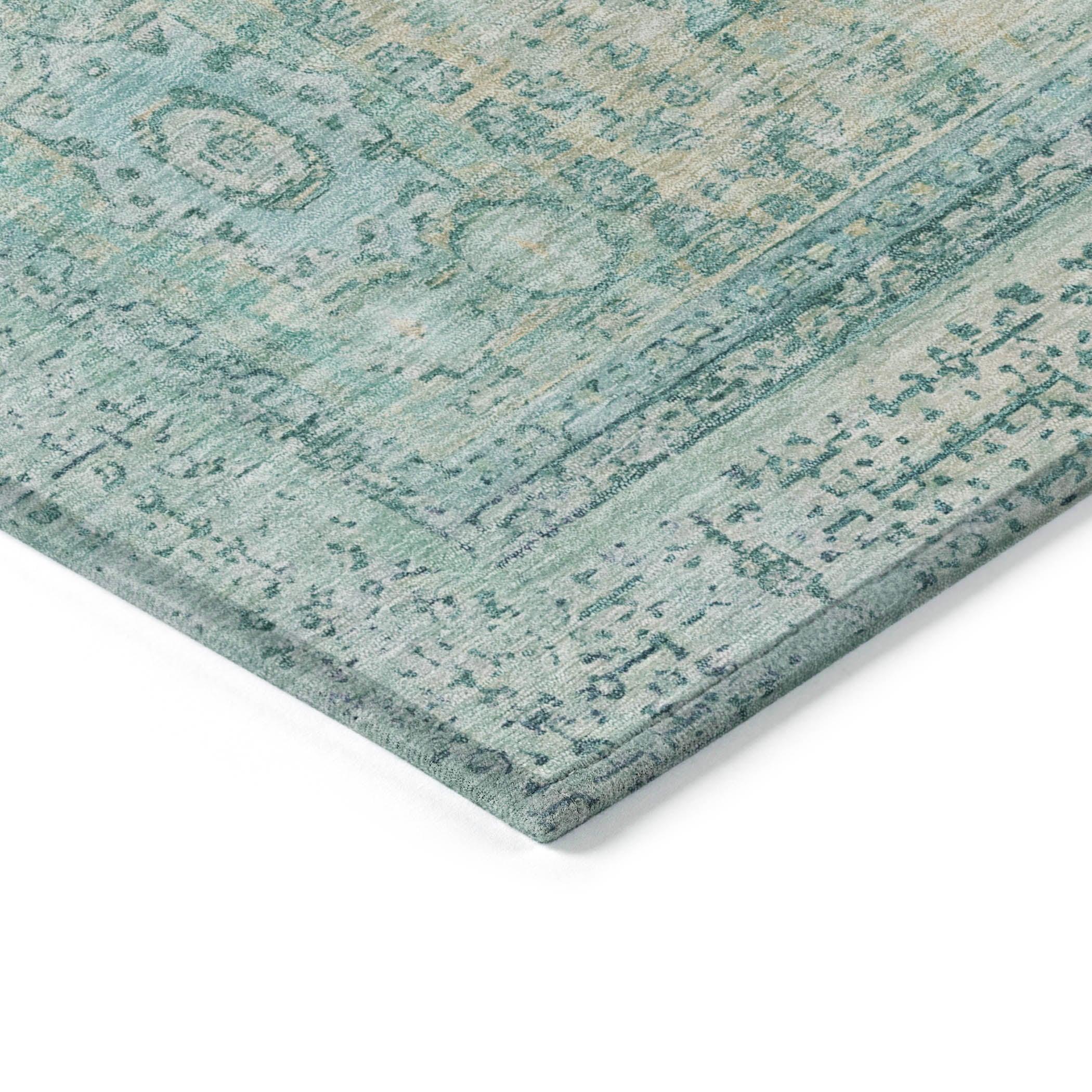 Addison Rugs Irias Teal Washable Indoor-Outdoor Rug