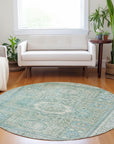 Addison Rugs Irias Teal Washable Indoor-Outdoor Rug