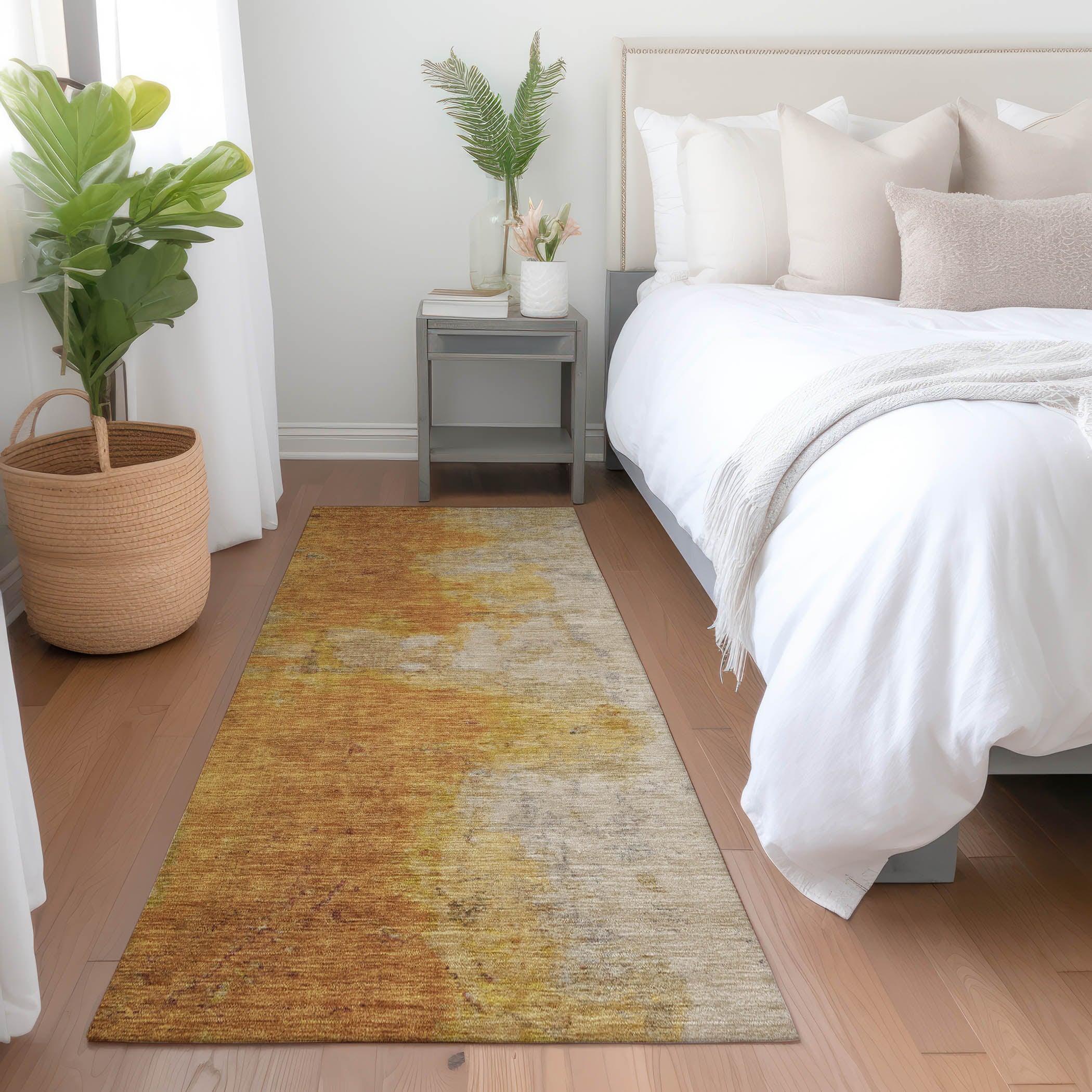 Addison Rugs Iriel Orange Washable Indoor-Outdoor Rug