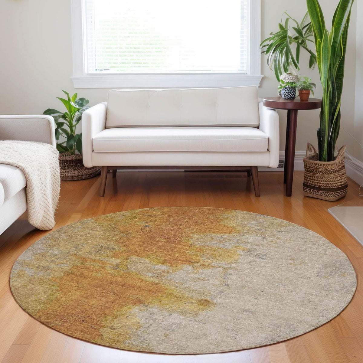 Addison Rugs Iriel Orange Washable Indoor-Outdoor Rug