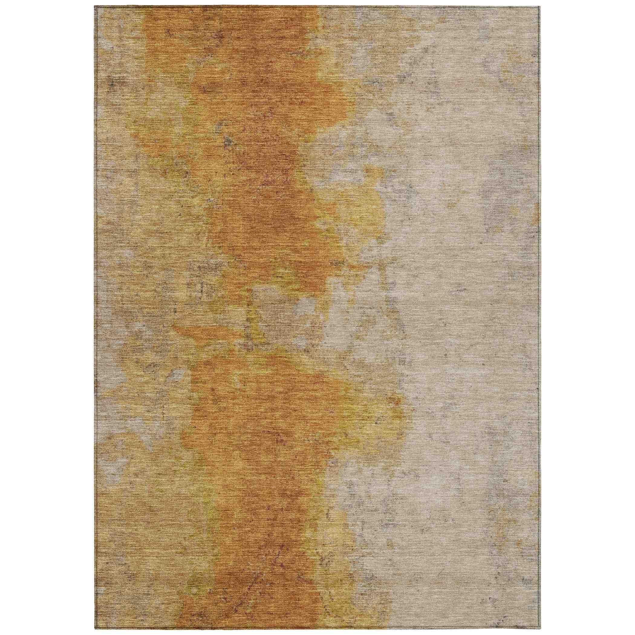 Addison Rugs Iriel Orange Washable Indoor-Outdoor Rug