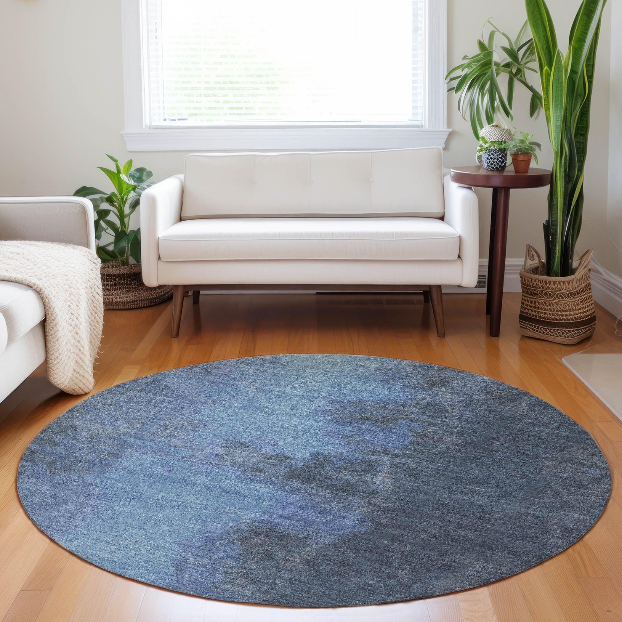 Addison Rugs Iriion Blue Washable Indoor-Outdoor Rug