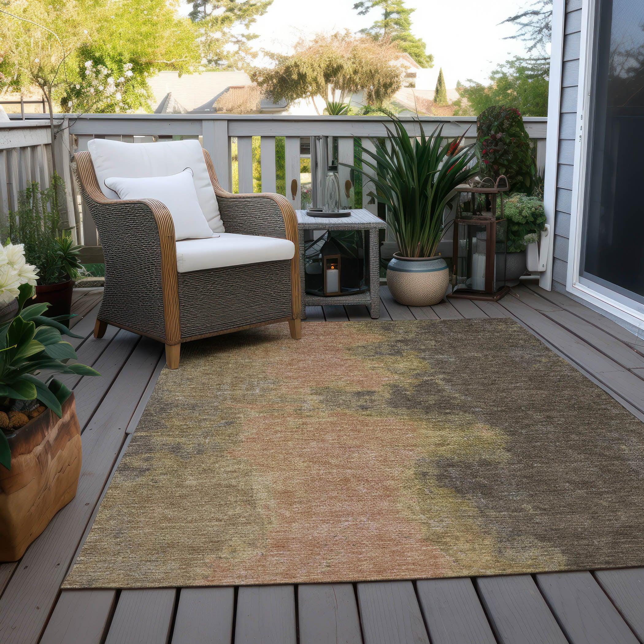Addison Rugs Iriion Brown Washable Indoor-Outdoor Rug
