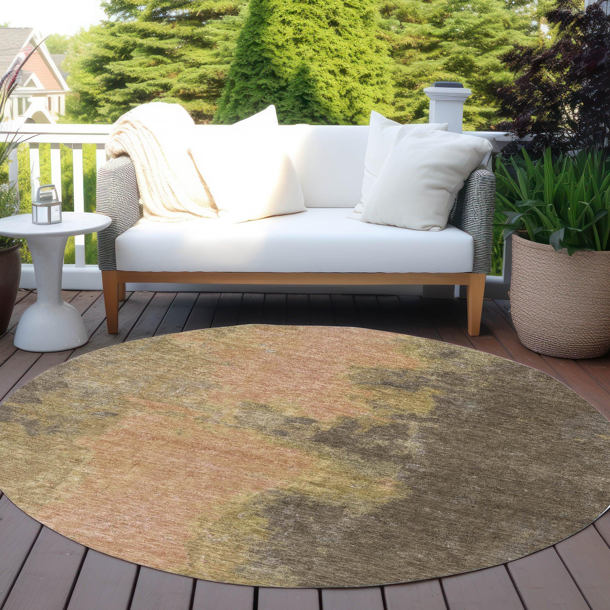 Addison Rugs Iriion Brown Washable Indoor-Outdoor Rug