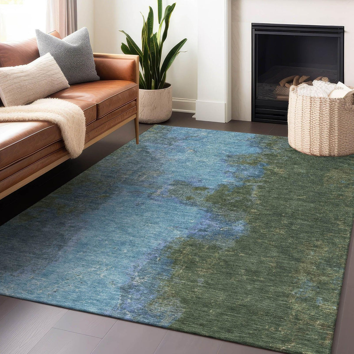 Addison Rugs Iriion Cactus Washable Indoor-Outdoor Rug