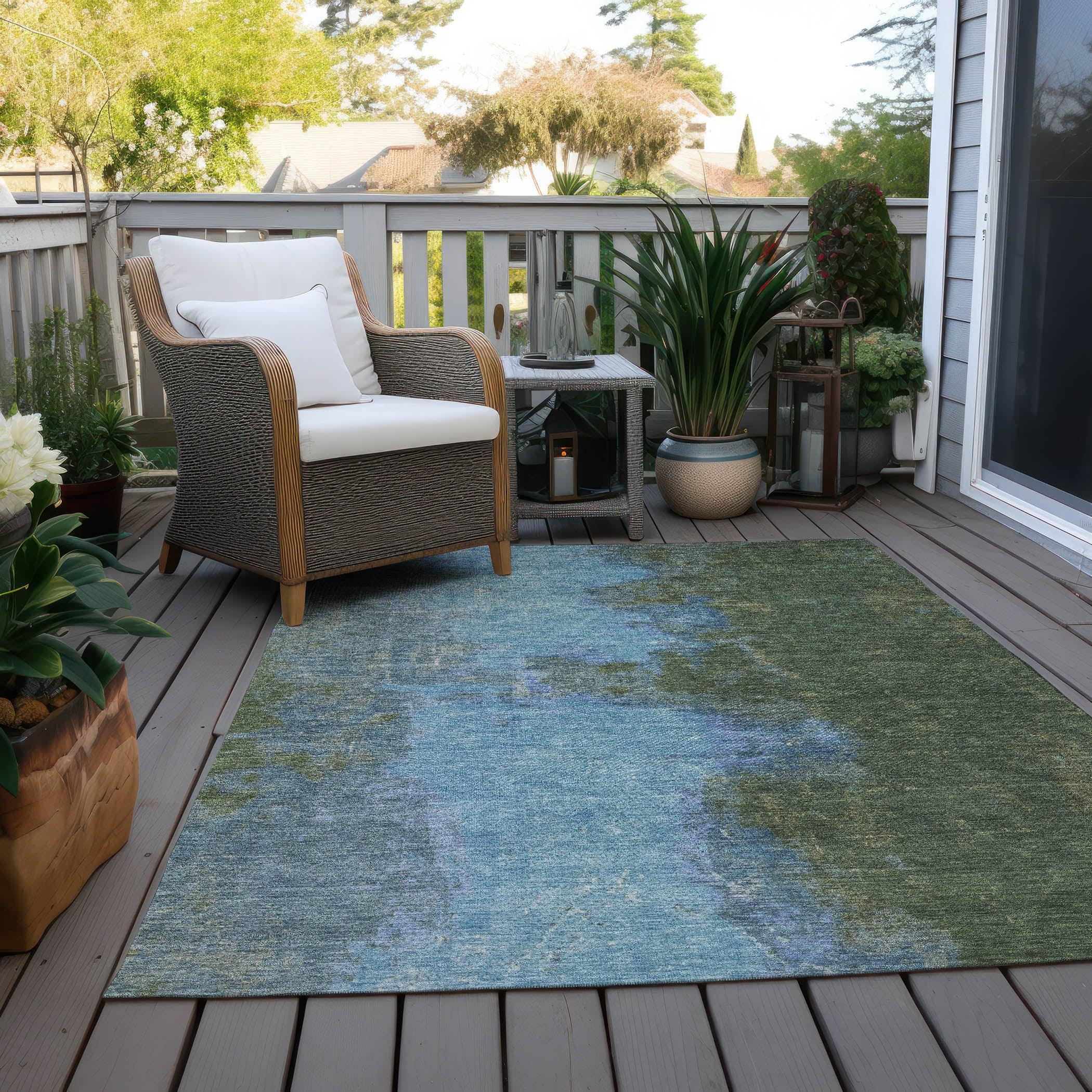 Addison Rugs Iriion Cactus Washable Indoor-Outdoor Rug