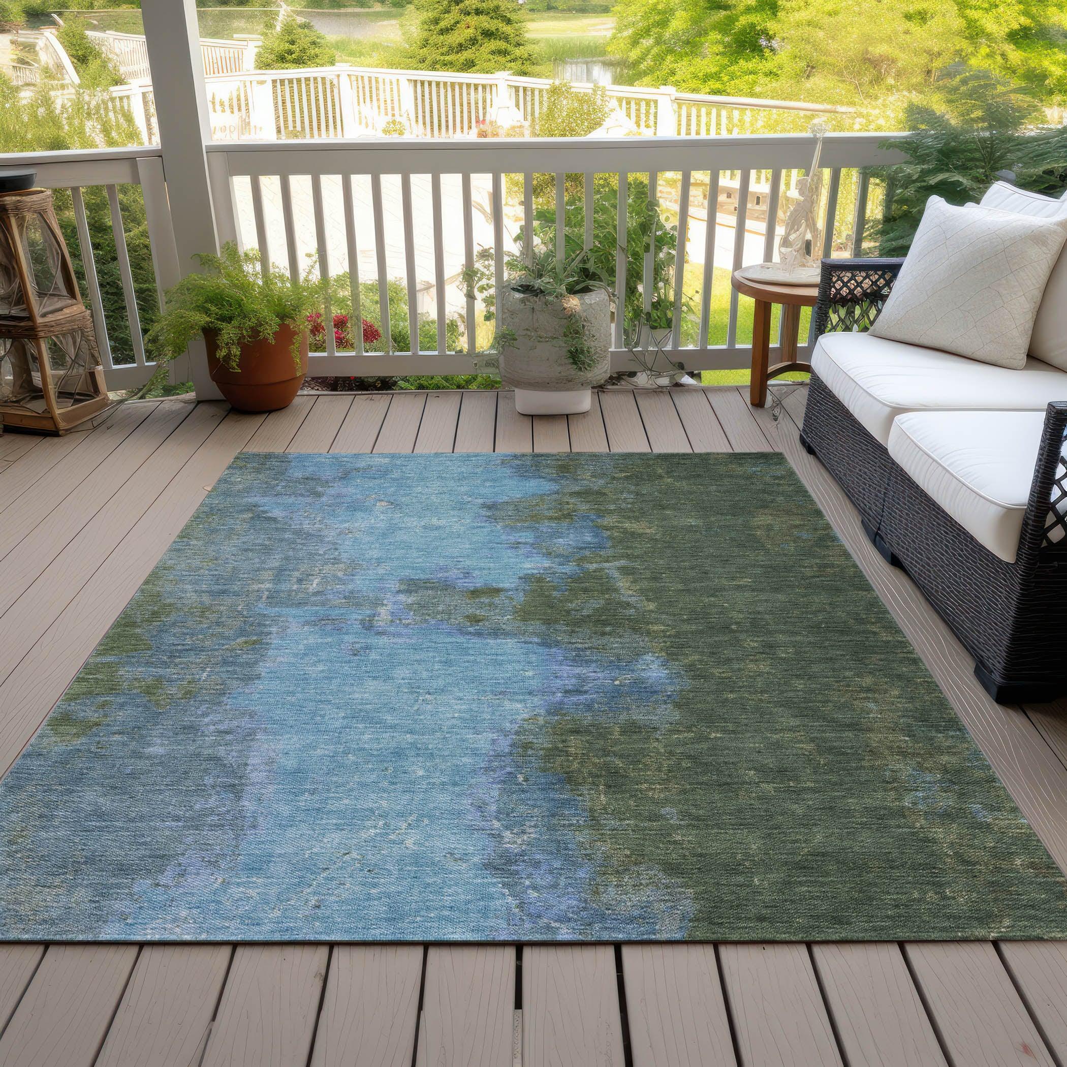 Addison Rugs Iriion Cactus Washable Indoor-Outdoor Rug