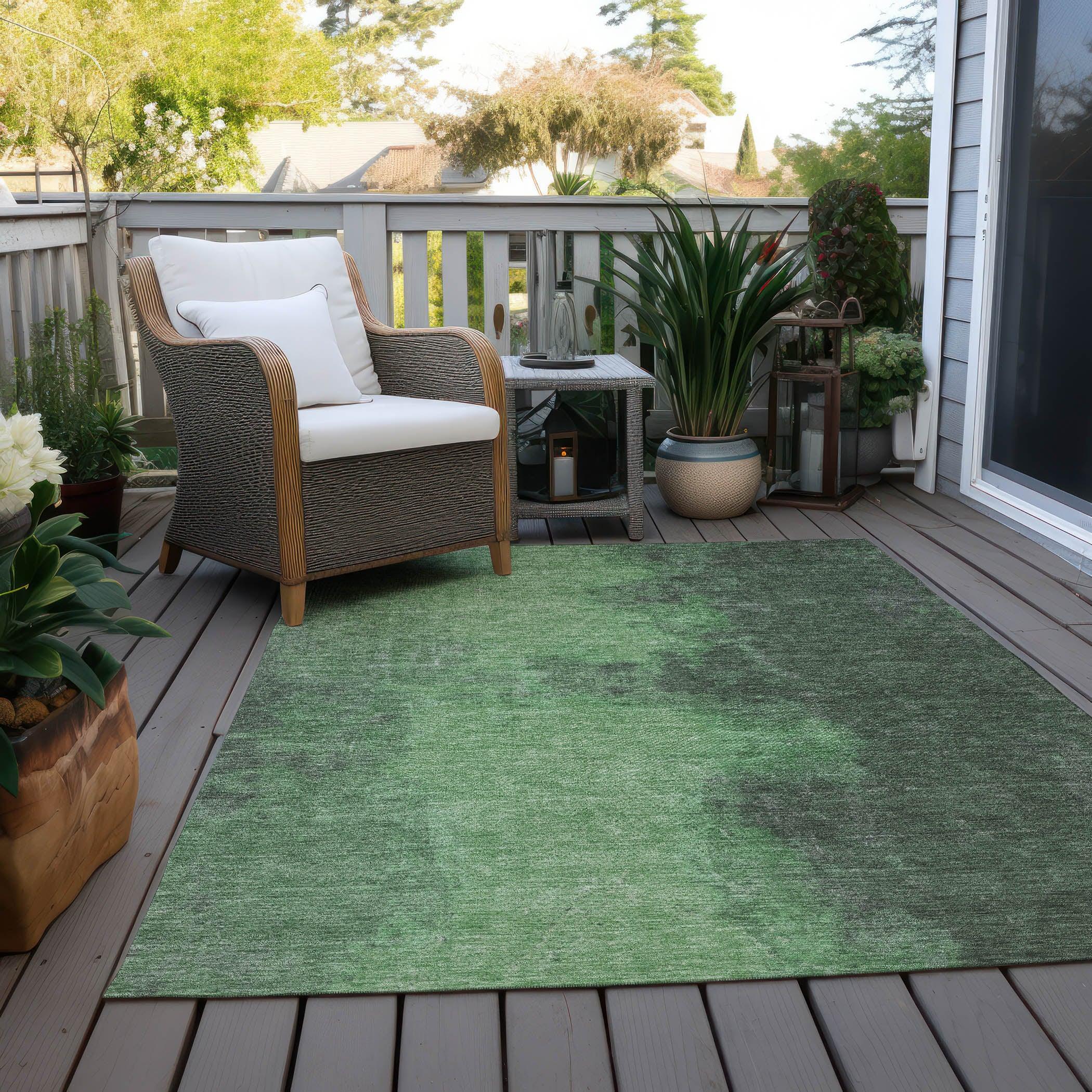 Addison Rugs Iriion Green Washable Indoor-Outdoor Rug