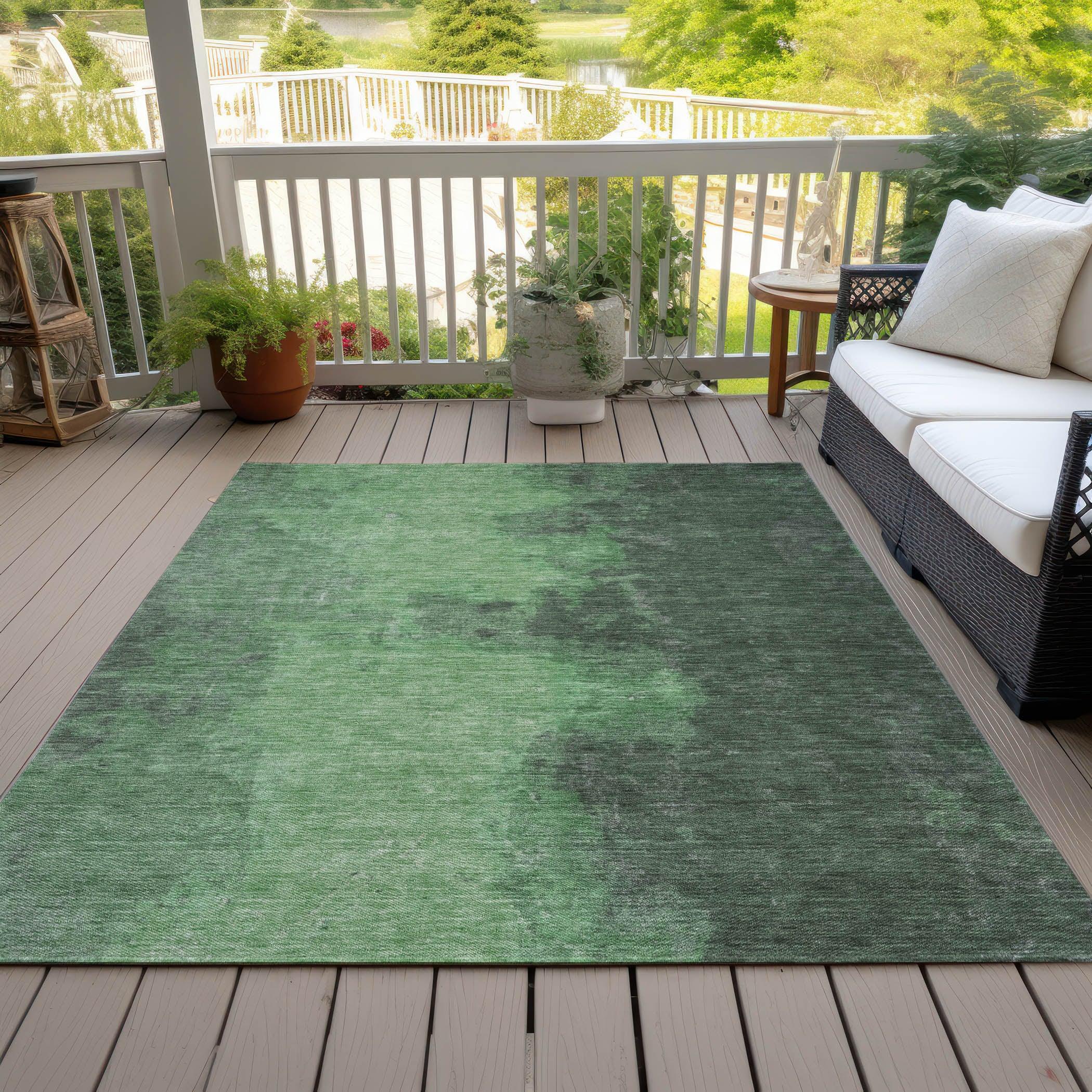 Addison Rugs Iriion Green Washable Indoor-Outdoor Rug