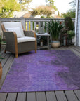Addison Rugs Iriion Purple Washable Indoor-Outdoor Rug