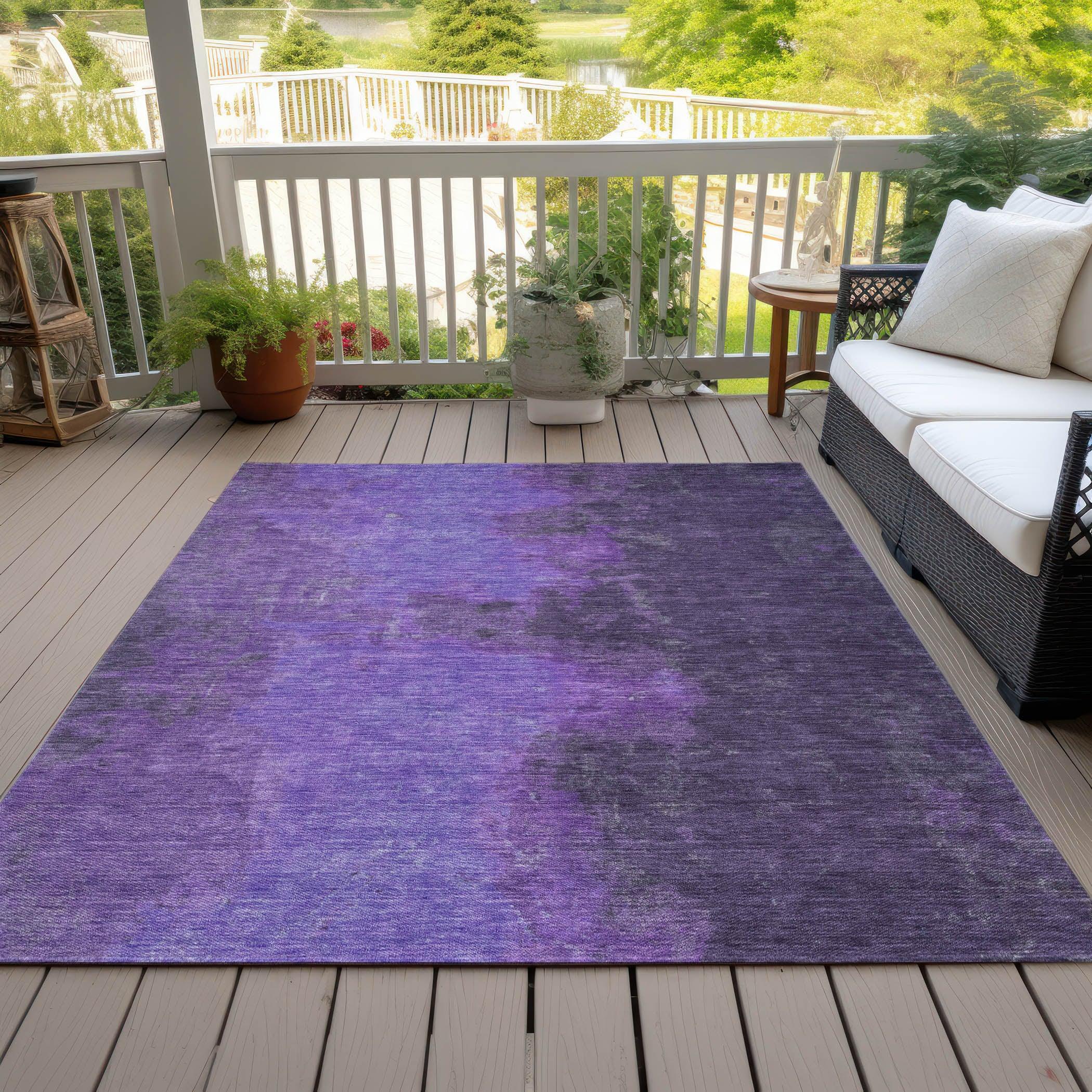 Addison Rugs Iriion Purple Washable Indoor-Outdoor Rug