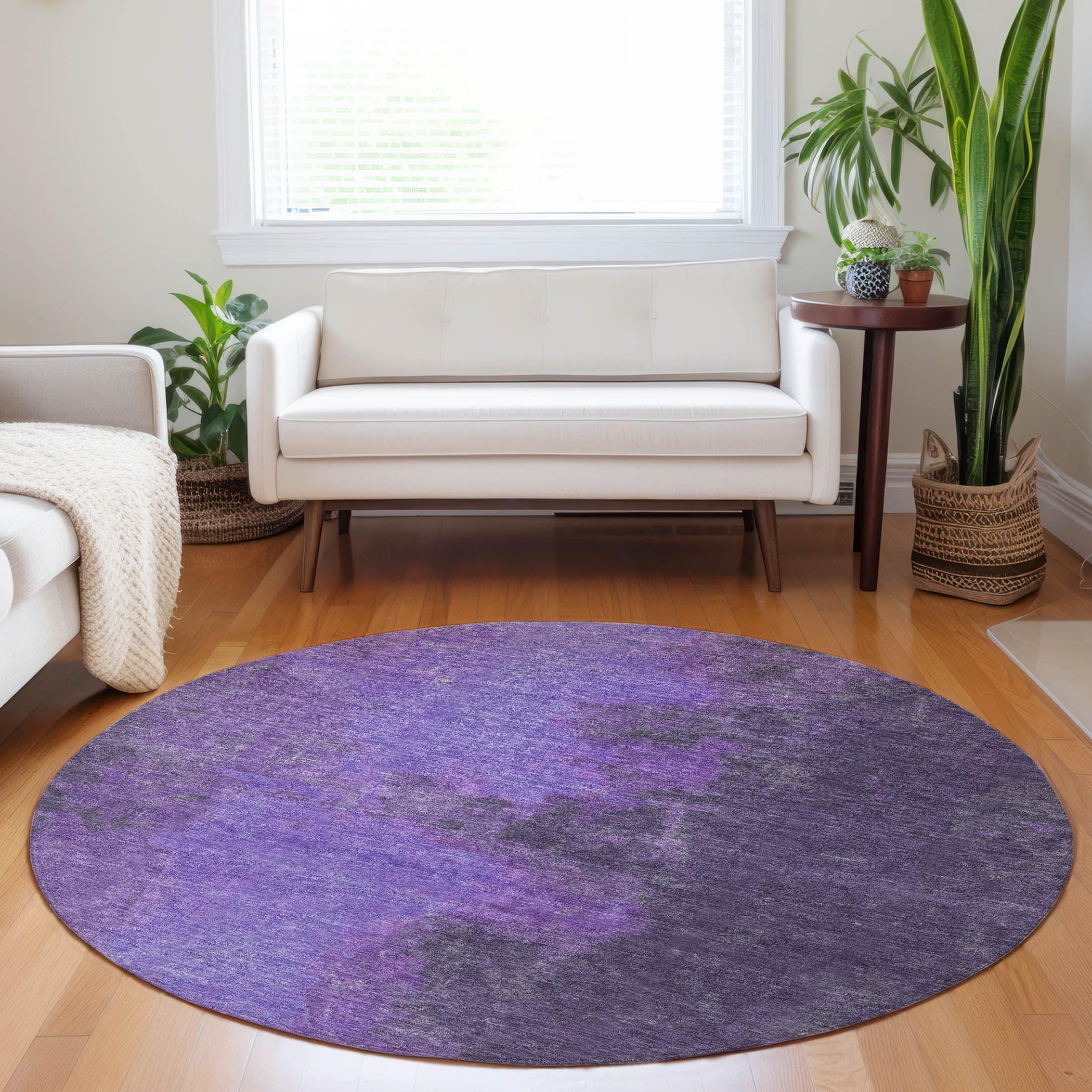 Addison Rugs Iriion Purple Washable Indoor-Outdoor Rug