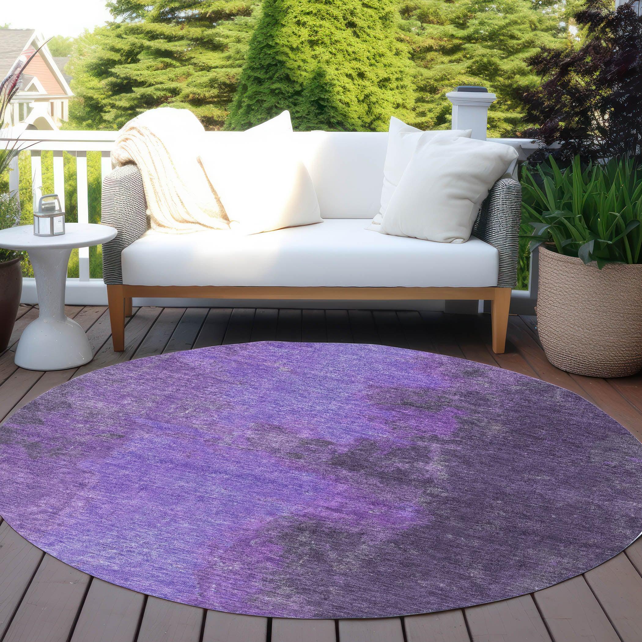 Addison Rugs Iriion Purple Washable Indoor-Outdoor Rug