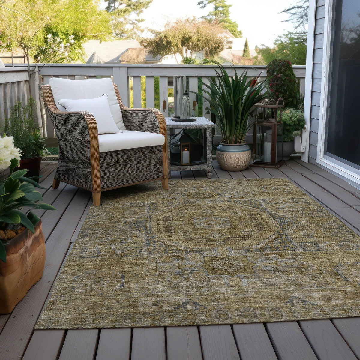 Addison Rugs Iriir Brown Washable Indoor-Outdoor Rug