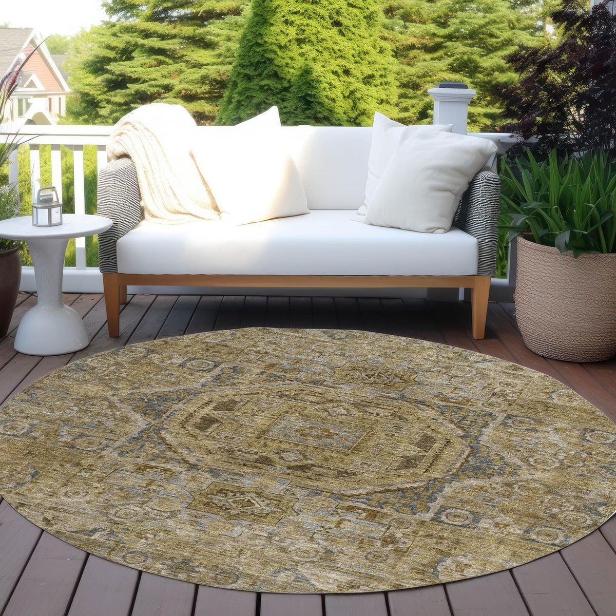Addison Rugs Iriir Brown Washable Indoor-Outdoor Rug