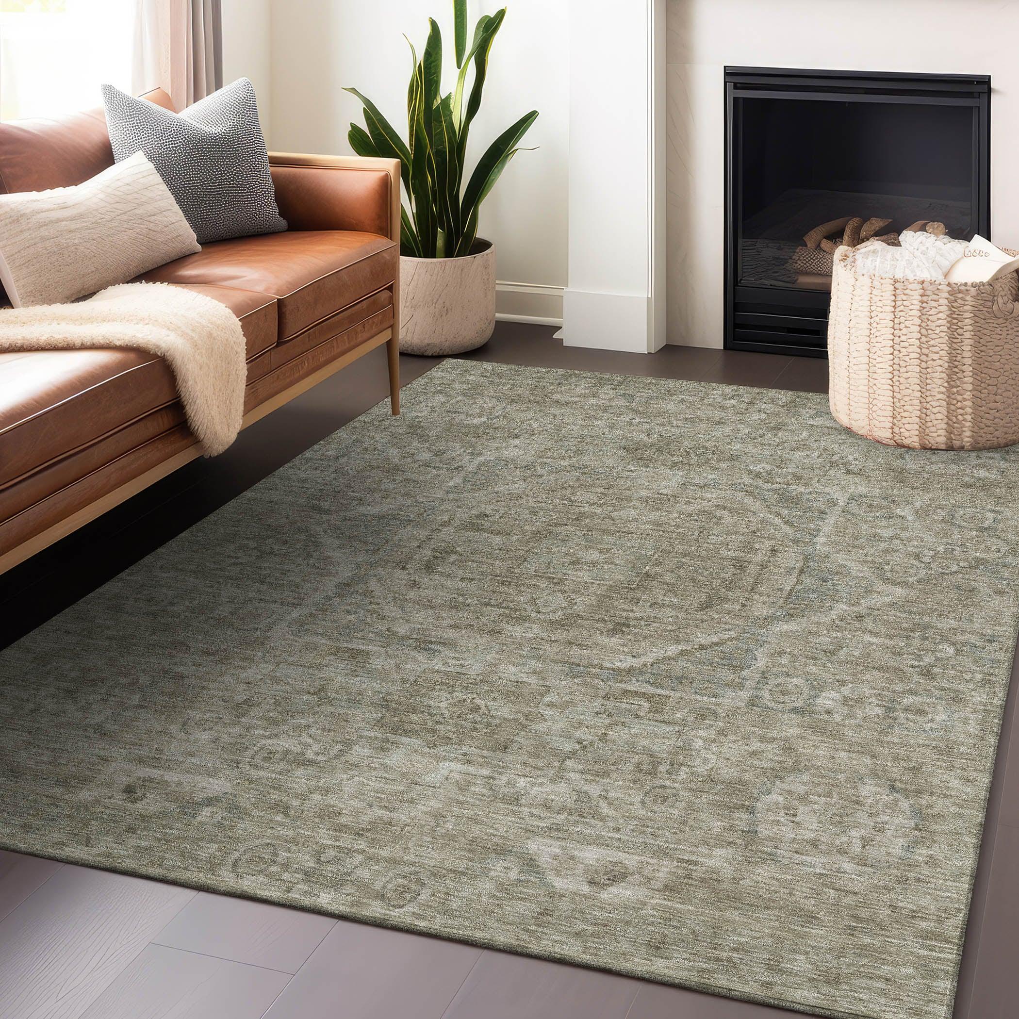 Addison Rugs Iriir Gray Washable Indoor-Outdoor Rug