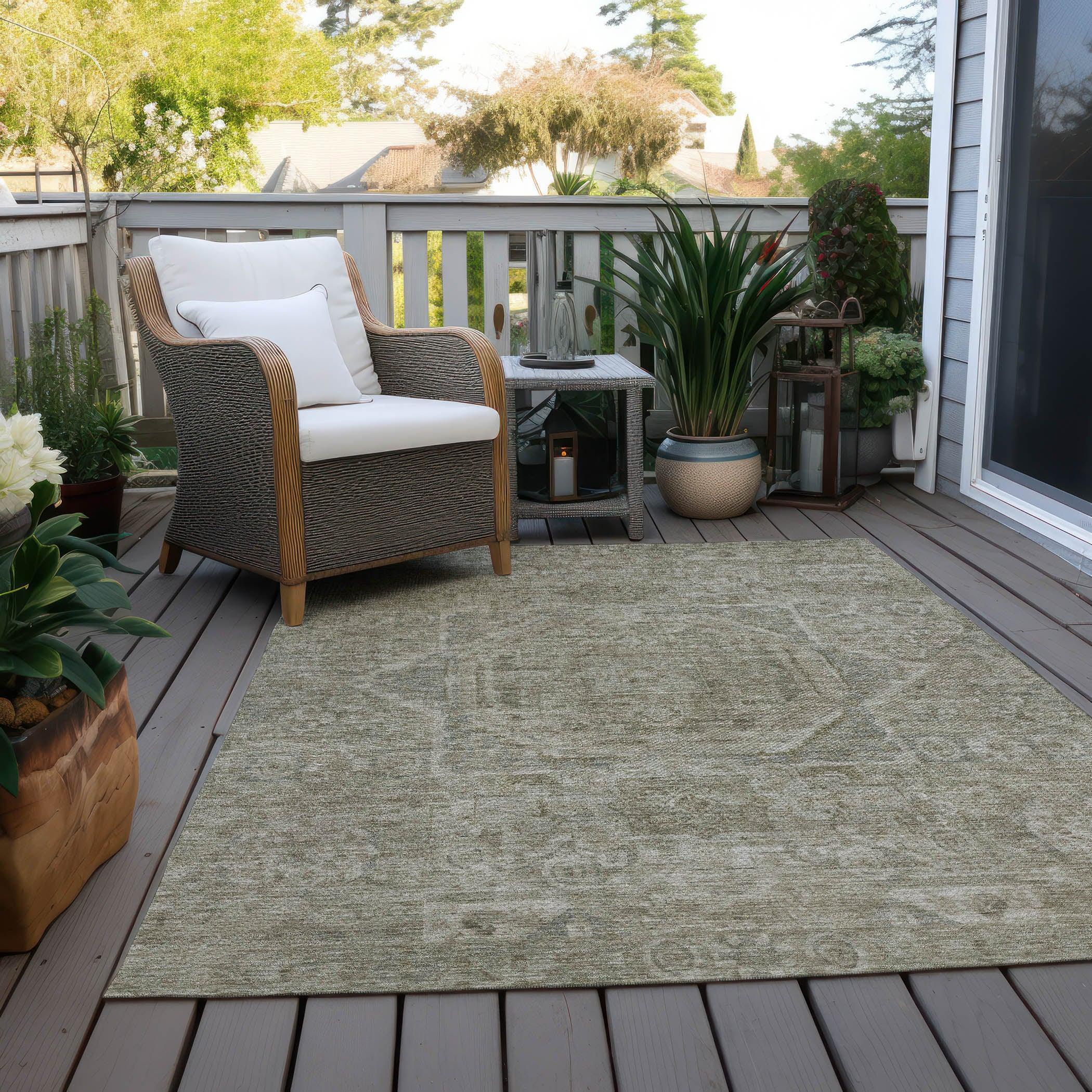 Addison Rugs Iriir Gray Washable Indoor-Outdoor Rug