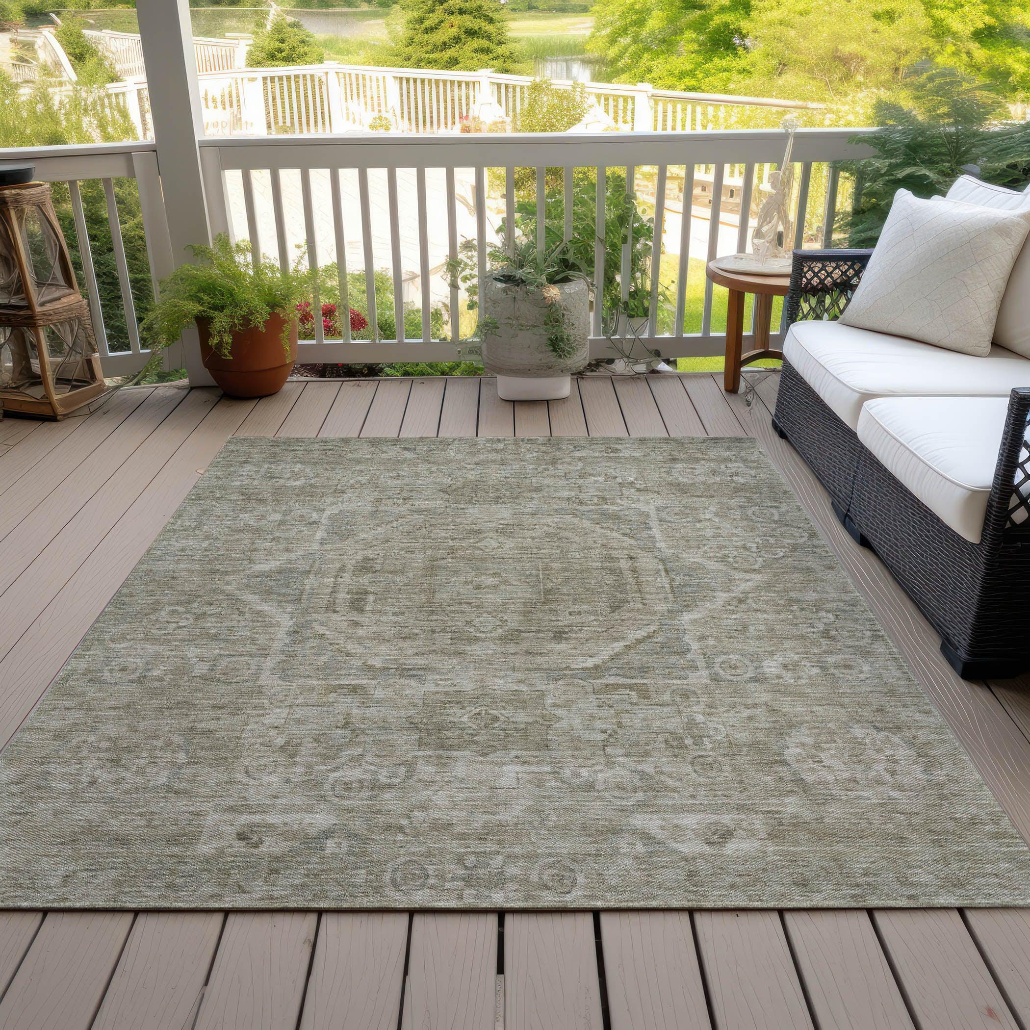 Addison Rugs Iriir Gray Washable Indoor-Outdoor Rug