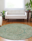 Addison Rugs Iriir Green Washable Indoor-Outdoor Rug