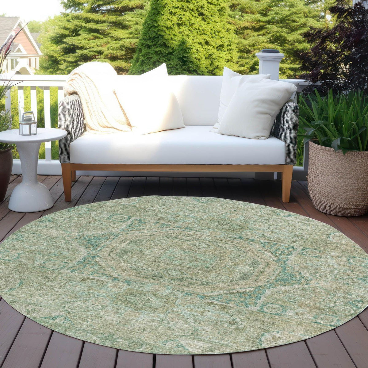 Addison Rugs Iriir Green Washable Indoor-Outdoor Rug