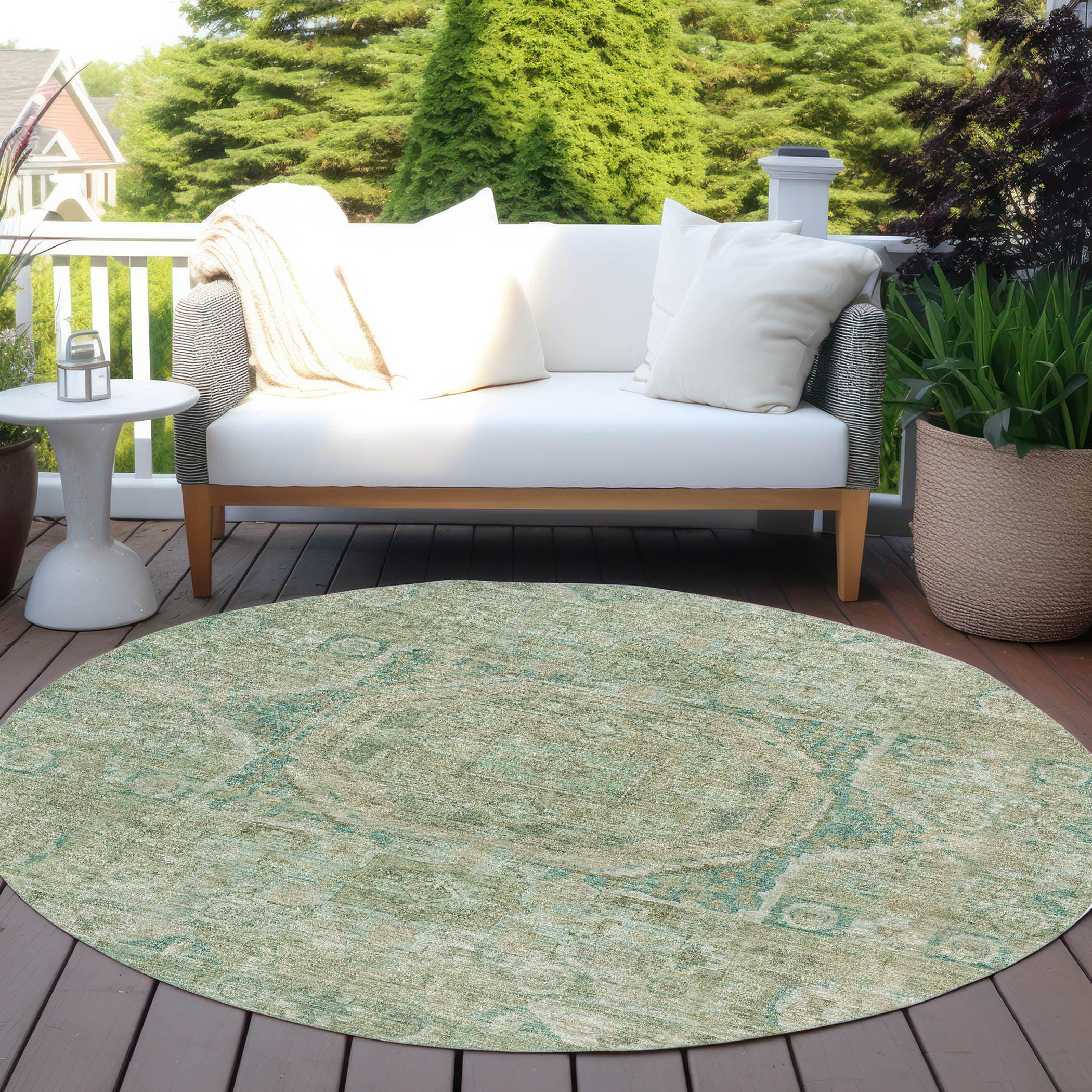 Addison Rugs Iriir Green Washable Indoor-Outdoor Rug